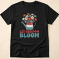 Let Freedom Bloom Retro Floral T-Shirt