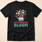 Let Freedom Bloom Retro Floral T-Shirt