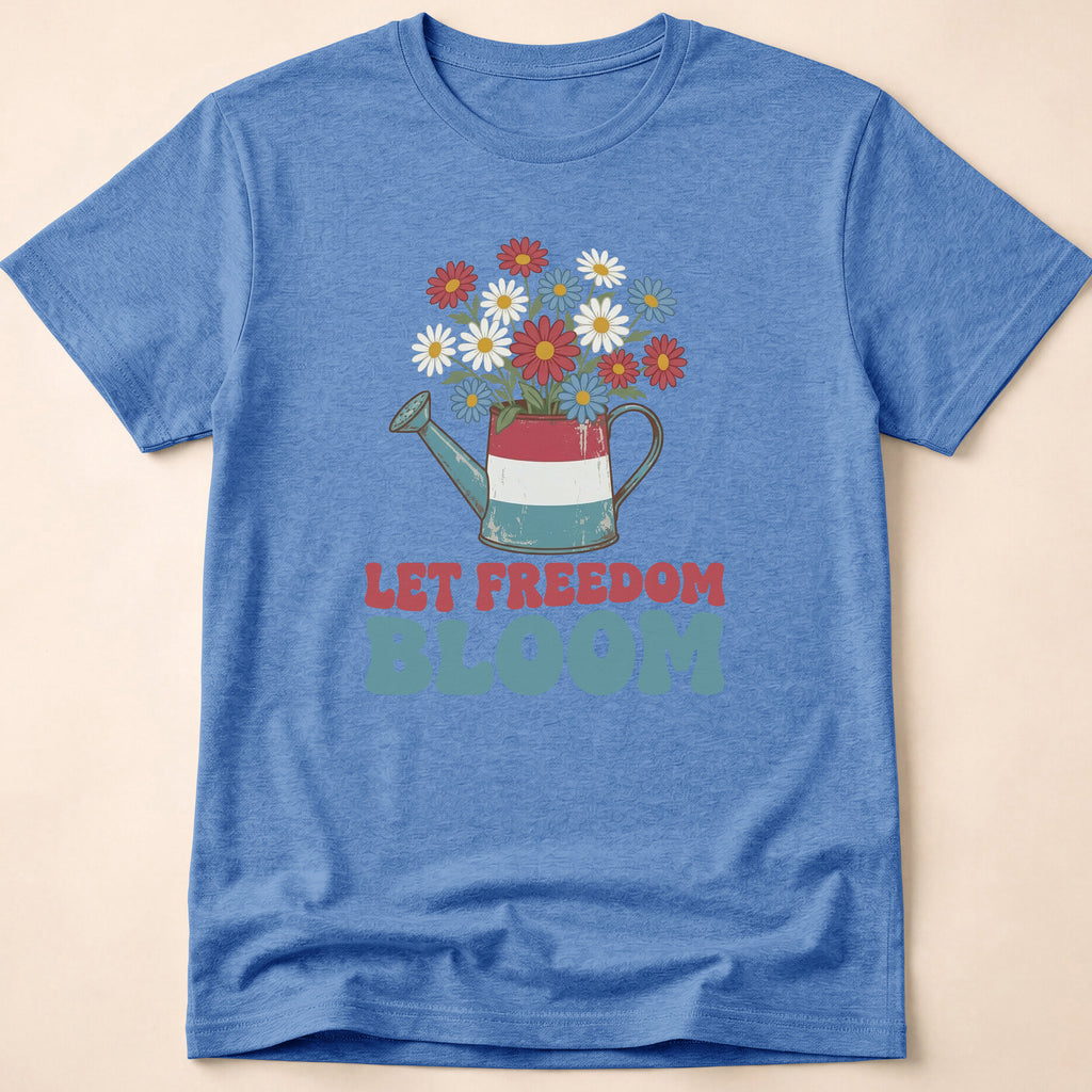 Let Freedom Bloom Retro Floral T-Shirt