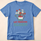 Let Freedom Bloom Retro Floral T-Shirt