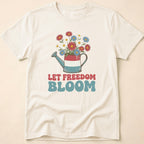 Let Freedom Bloom Retro Floral T-Shirt