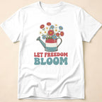 Let Freedom Bloom Retro Floral T-Shirt