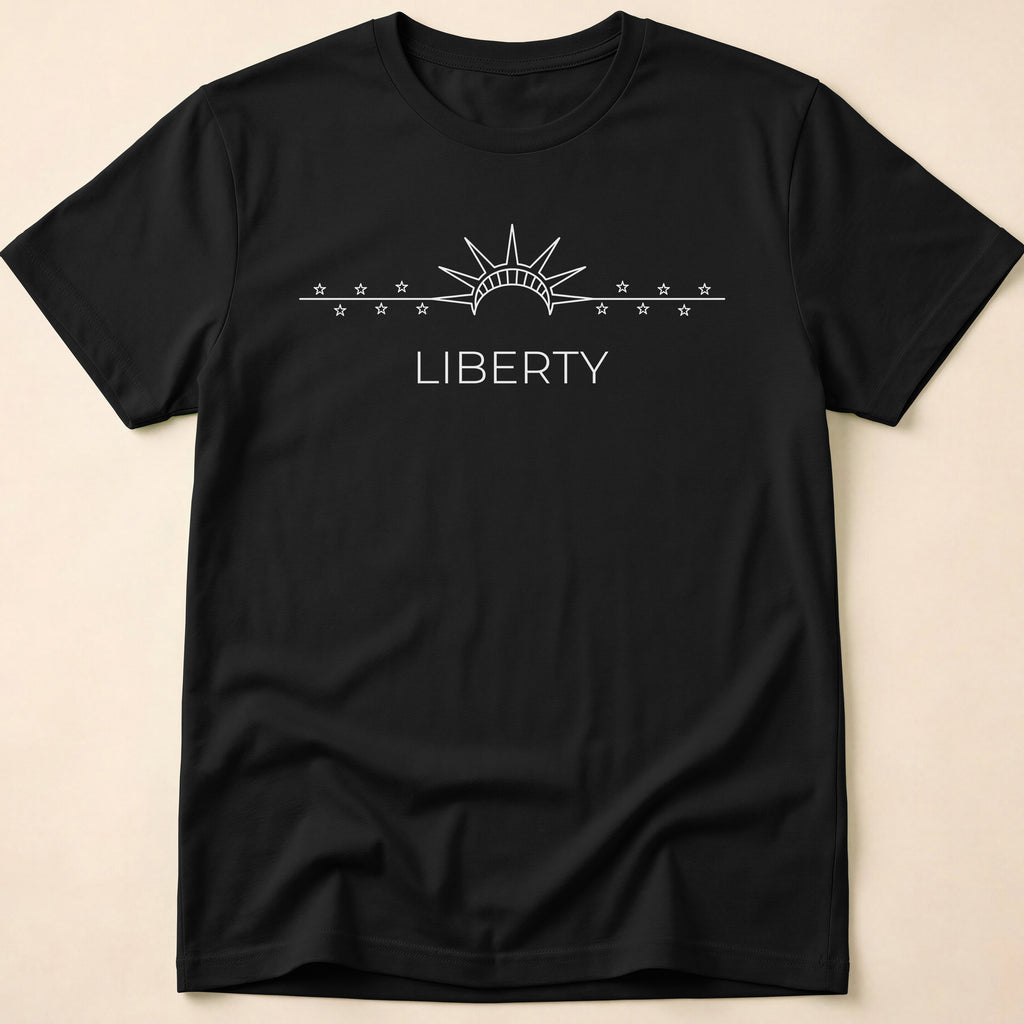 Minimalist Statue of Liberty Crown Subtle T-Shirt