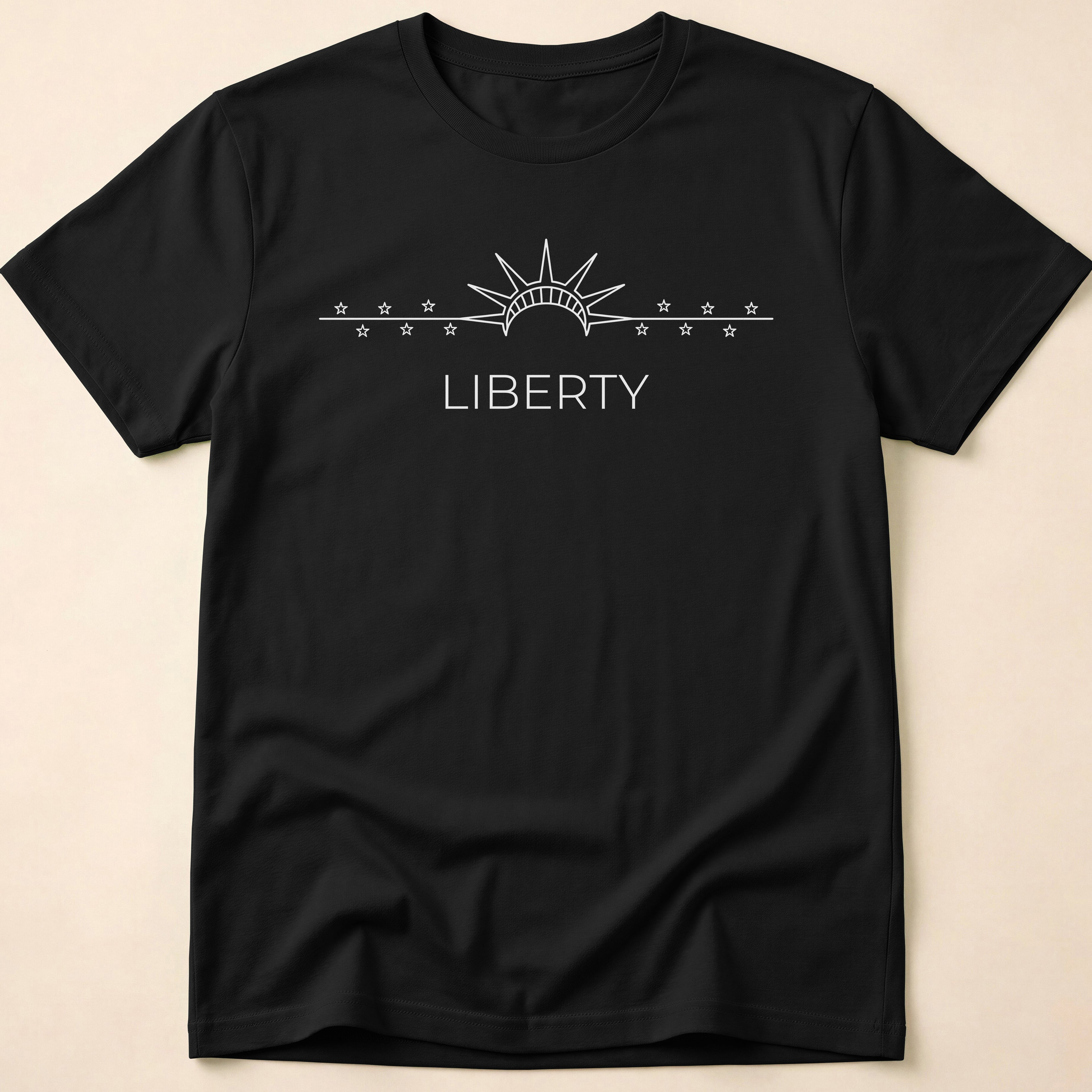Minimalist Statue of Liberty Crown Subtle T-Shirt