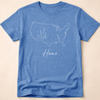 Minimalist Floral USA Map Home T-Shirt