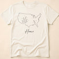Minimalist Floral USA Map Home T-Shirt