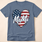 Mimi Distressed American Flag Heart T-Shirt