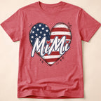 Mimi Distressed American Flag Heart T-Shirt