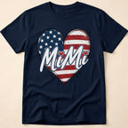 Mimi Distressed American Flag Heart T-Shirt