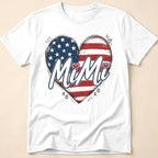Mimi Distressed American Flag Heart T-Shirt