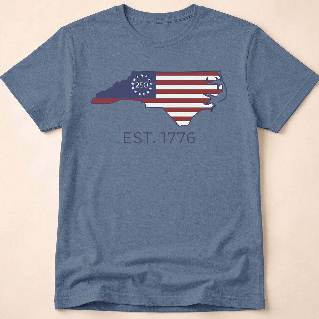 North Carolina America 250 Betsy Ross Flag T-Shirt