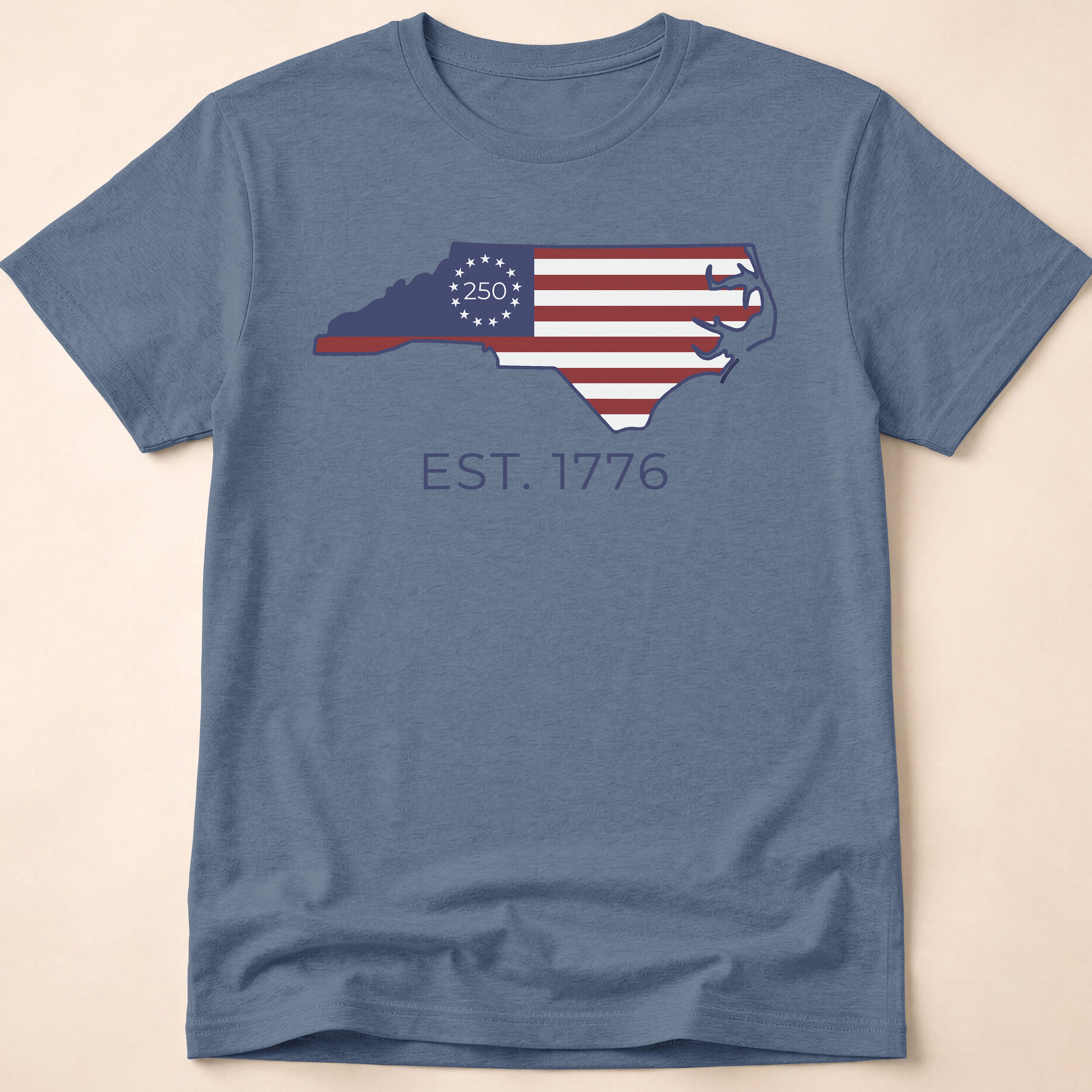 North Carolina America 250 Betsy Ross Flag T-Shirt