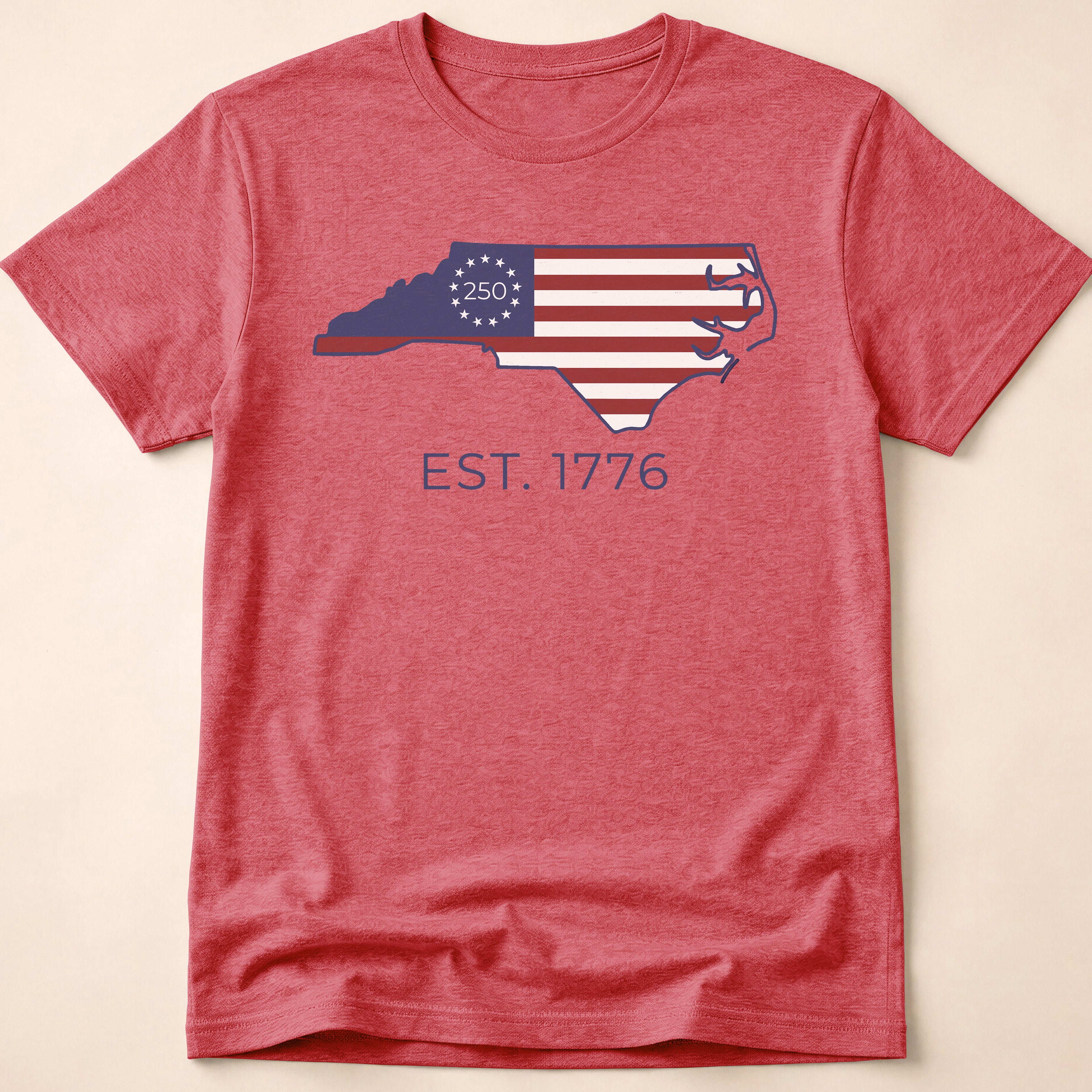 North Carolina America 250 Betsy Ross Flag T-Shirt