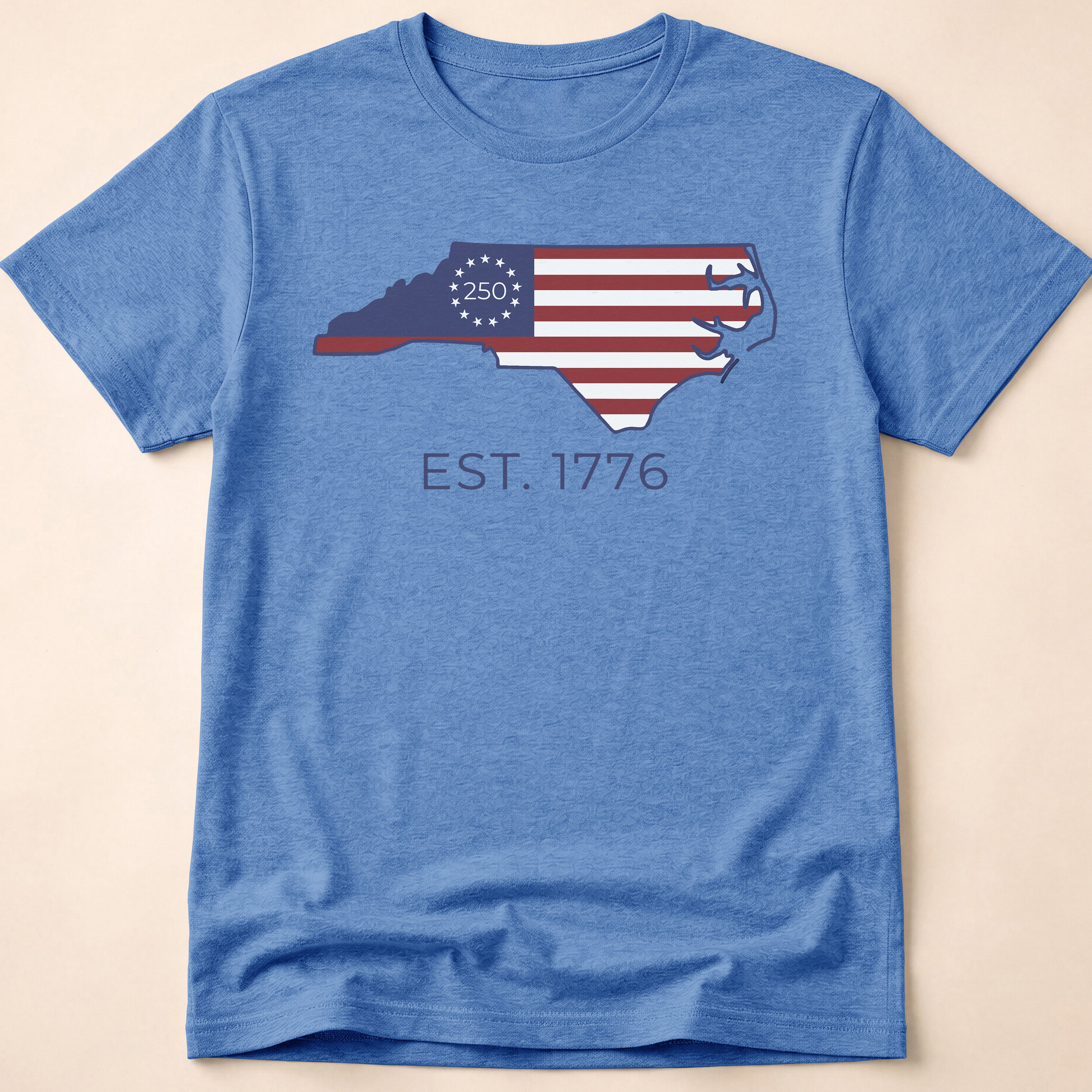 North Carolina America 250 Betsy Ross Flag T-Shirt