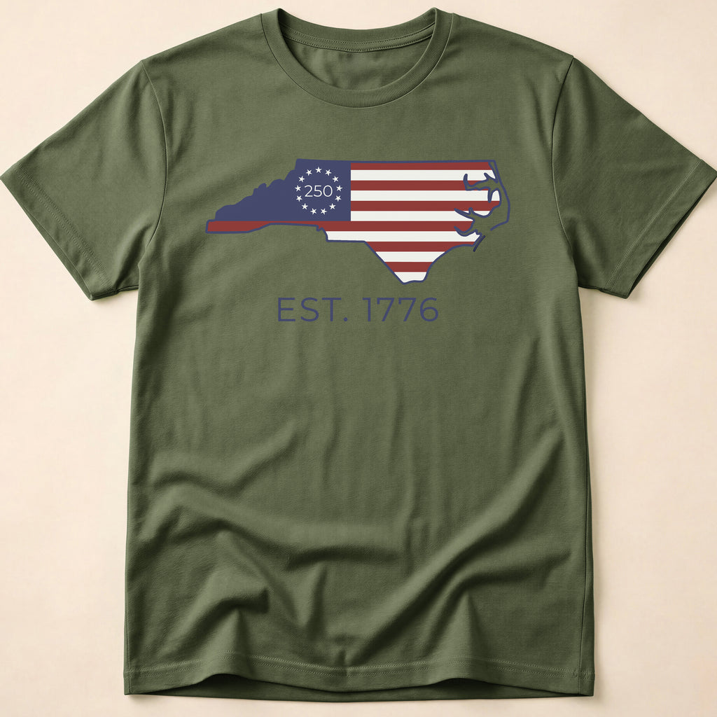 North Carolina America 250 Betsy Ross Flag T-Shirt