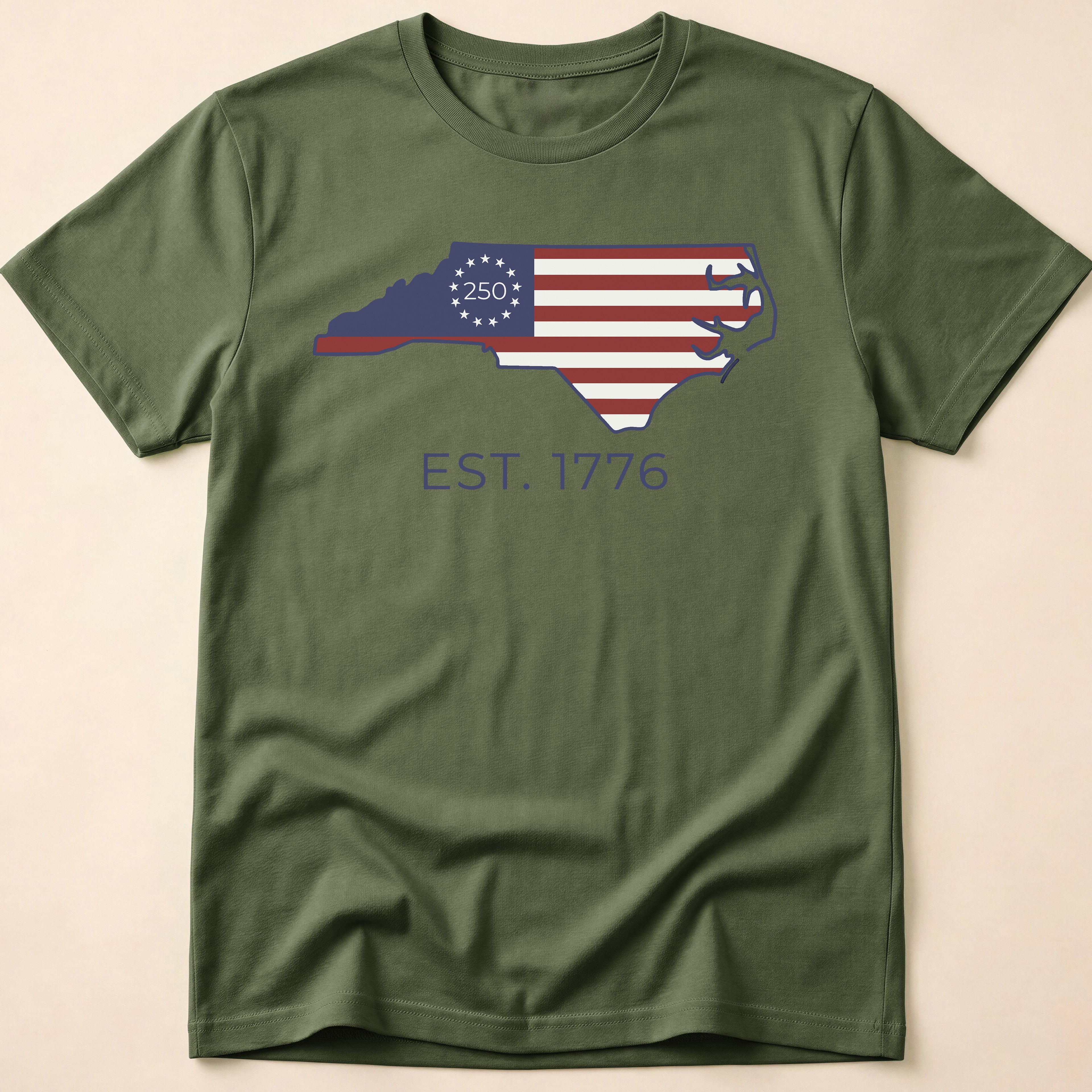 North Carolina America 250 Betsy Ross Flag T-Shirt