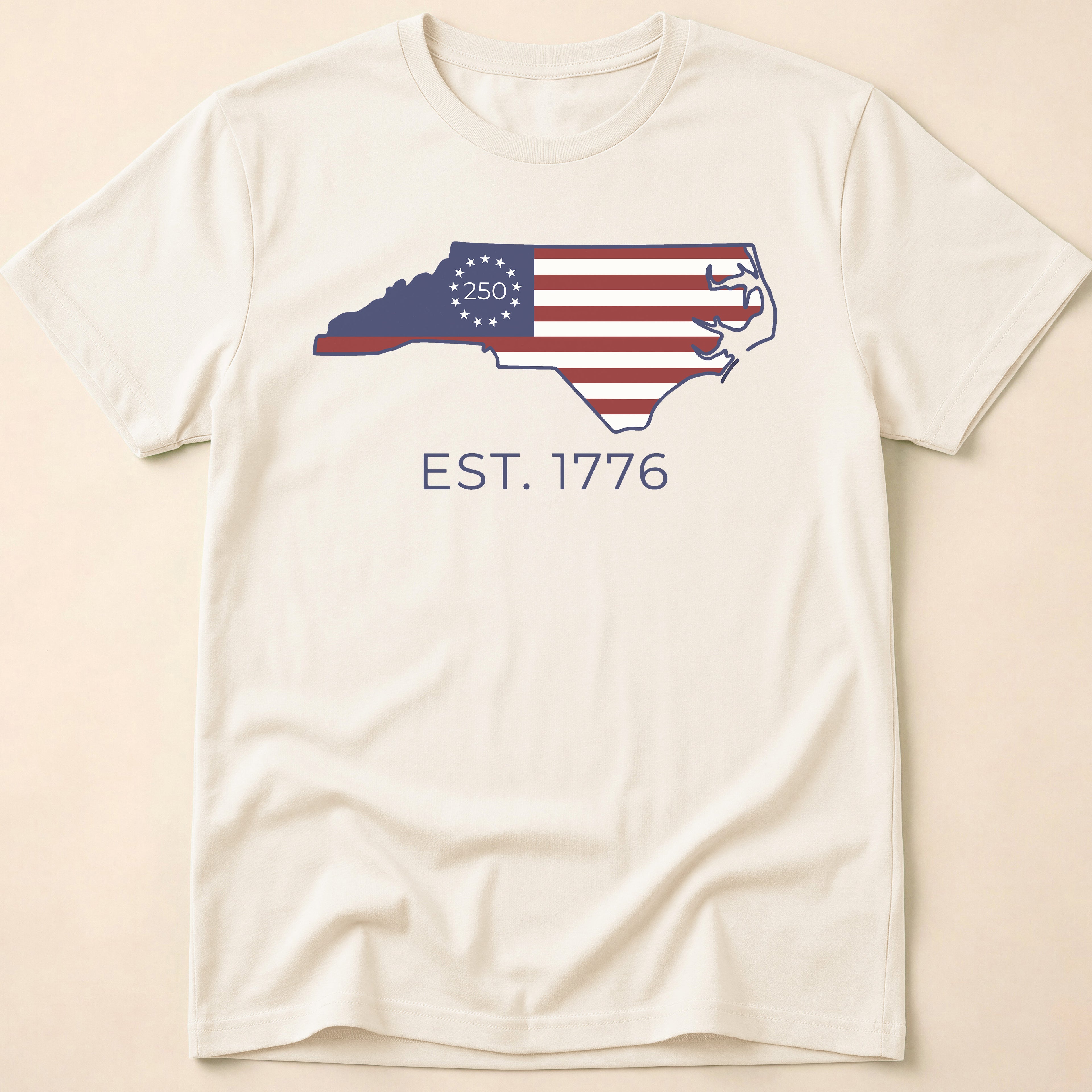 North Carolina America 250 Betsy Ross Flag T-Shirt