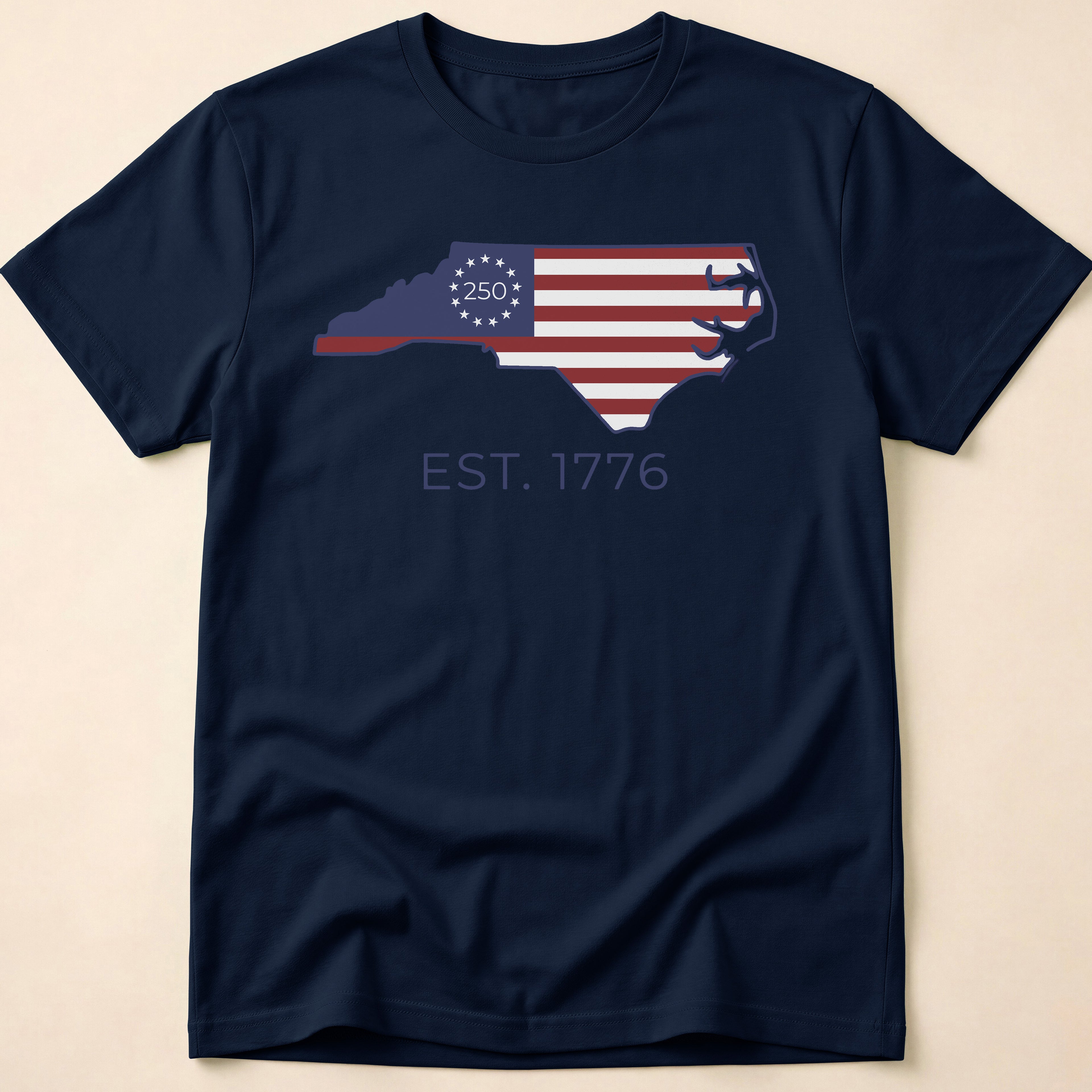 North Carolina America 250 Betsy Ross Flag T-Shirt