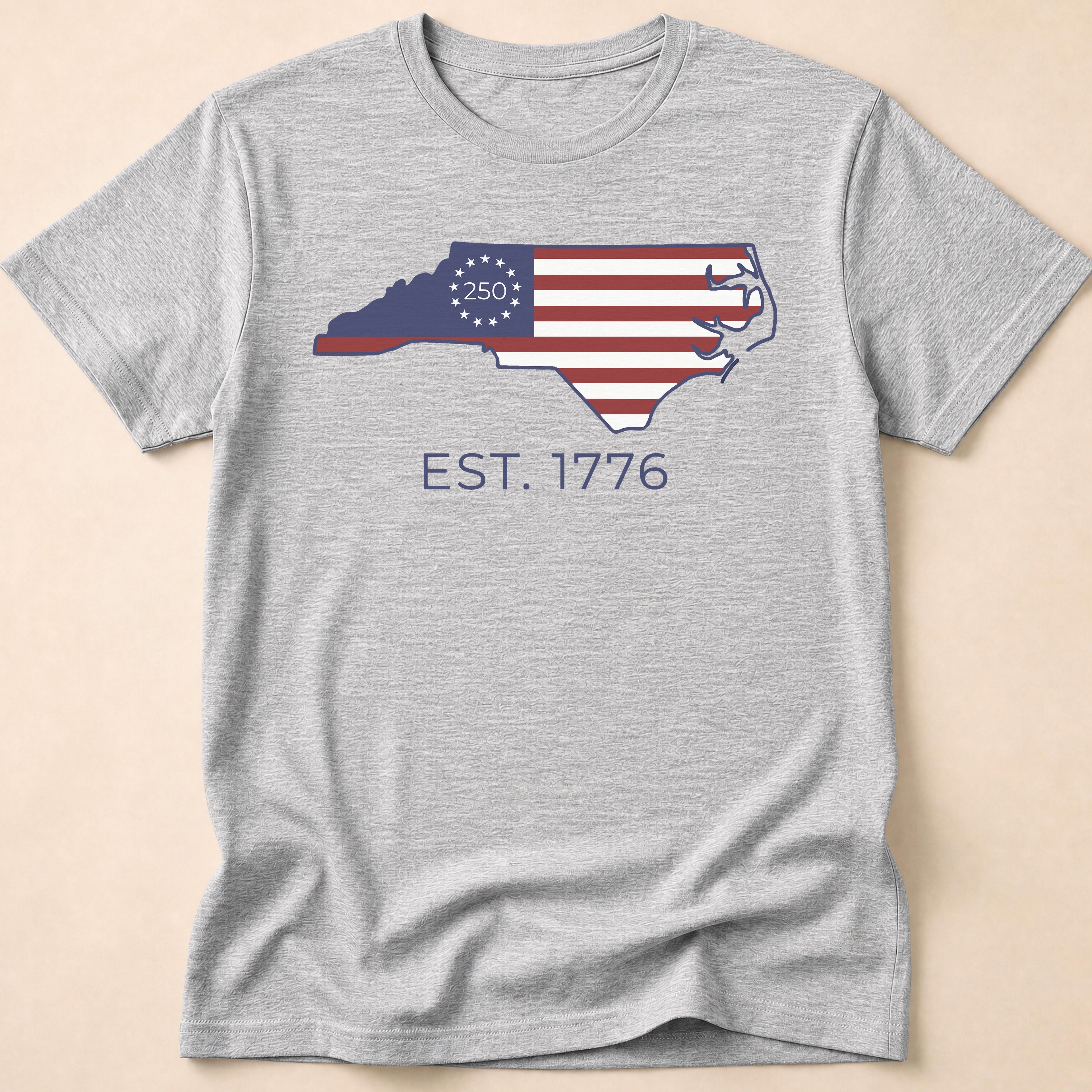 North Carolina America 250 Betsy Ross Flag T-Shirt