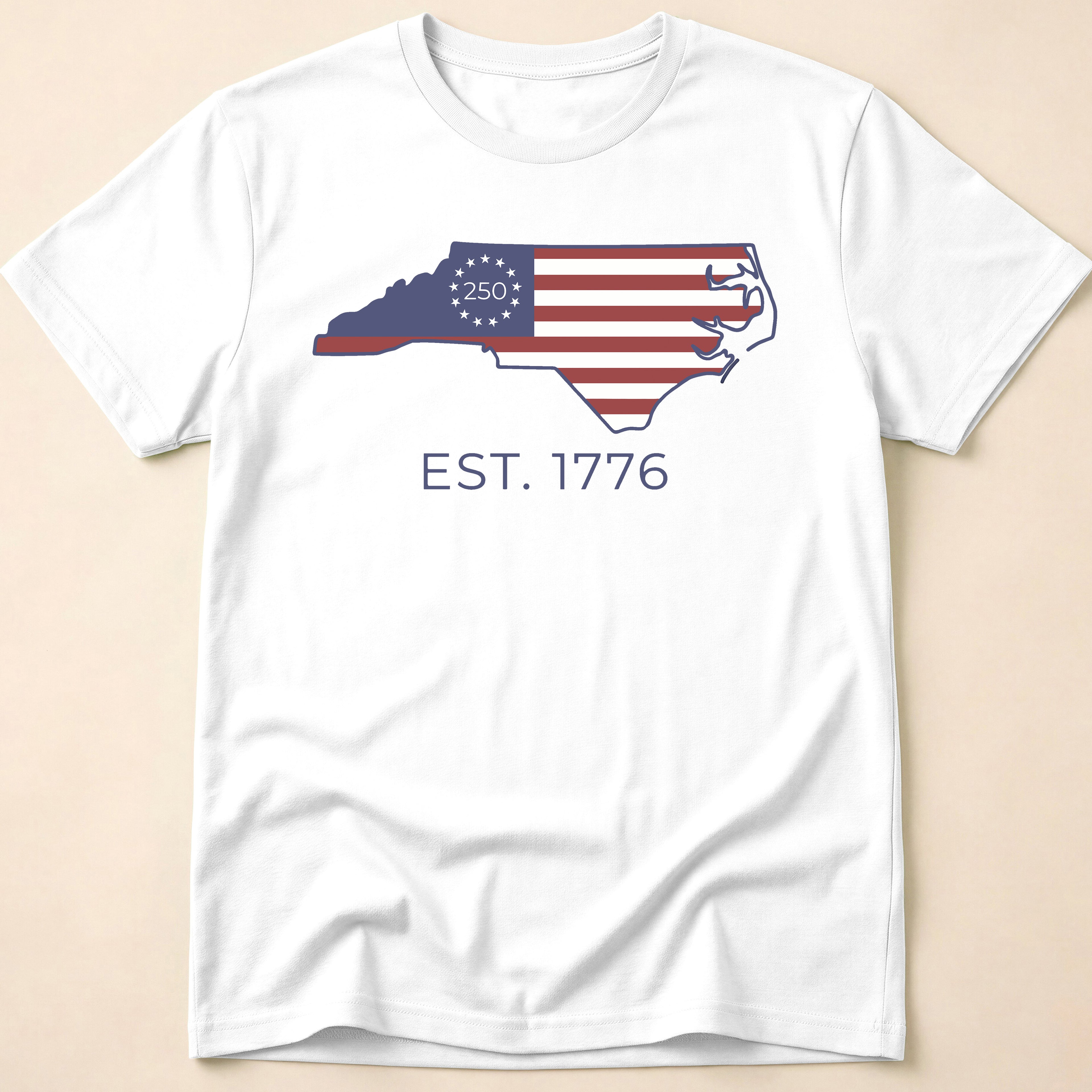 North Carolina America 250 Betsy Ross Flag T-Shirt
