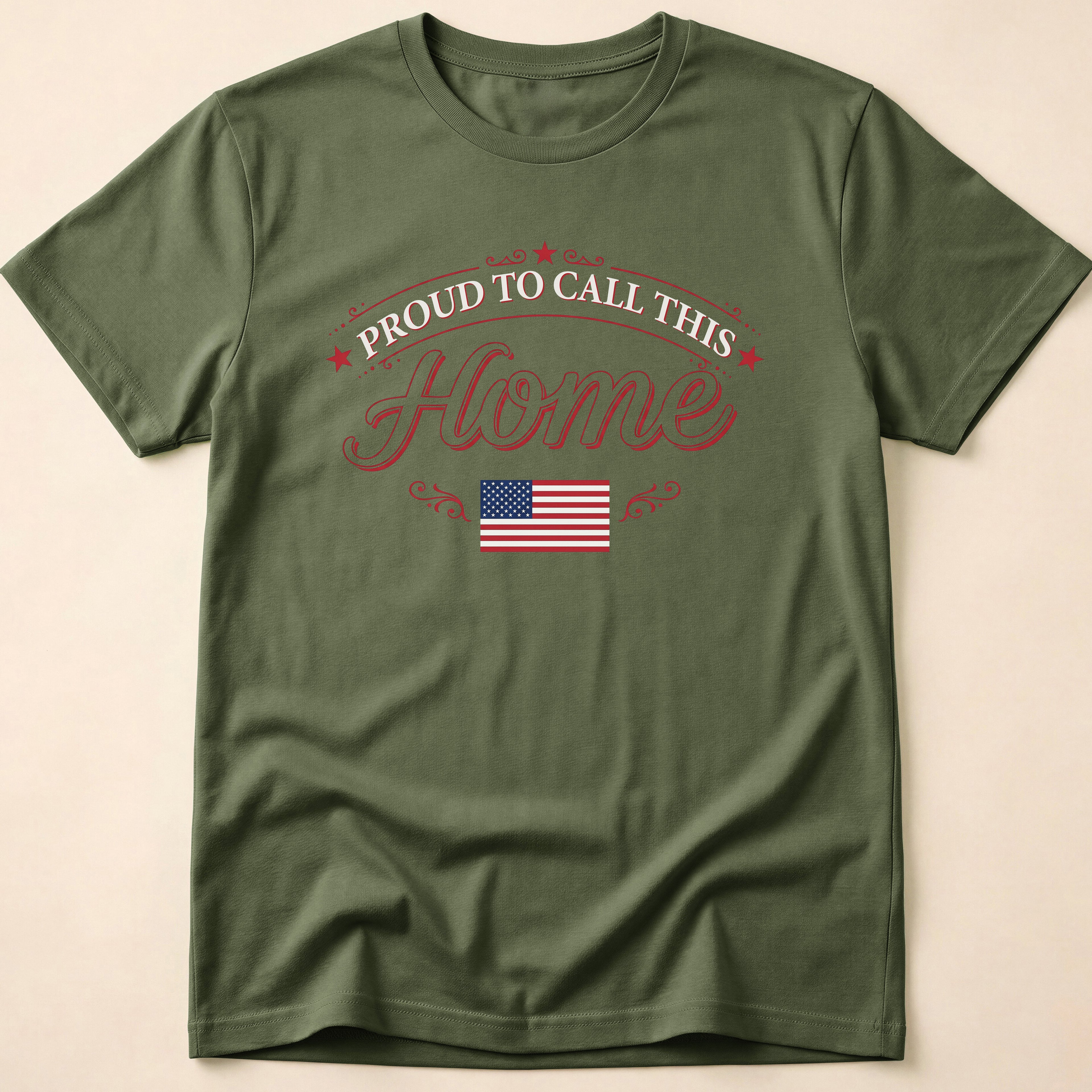 Proud To Call This Home Flag T-Shirt