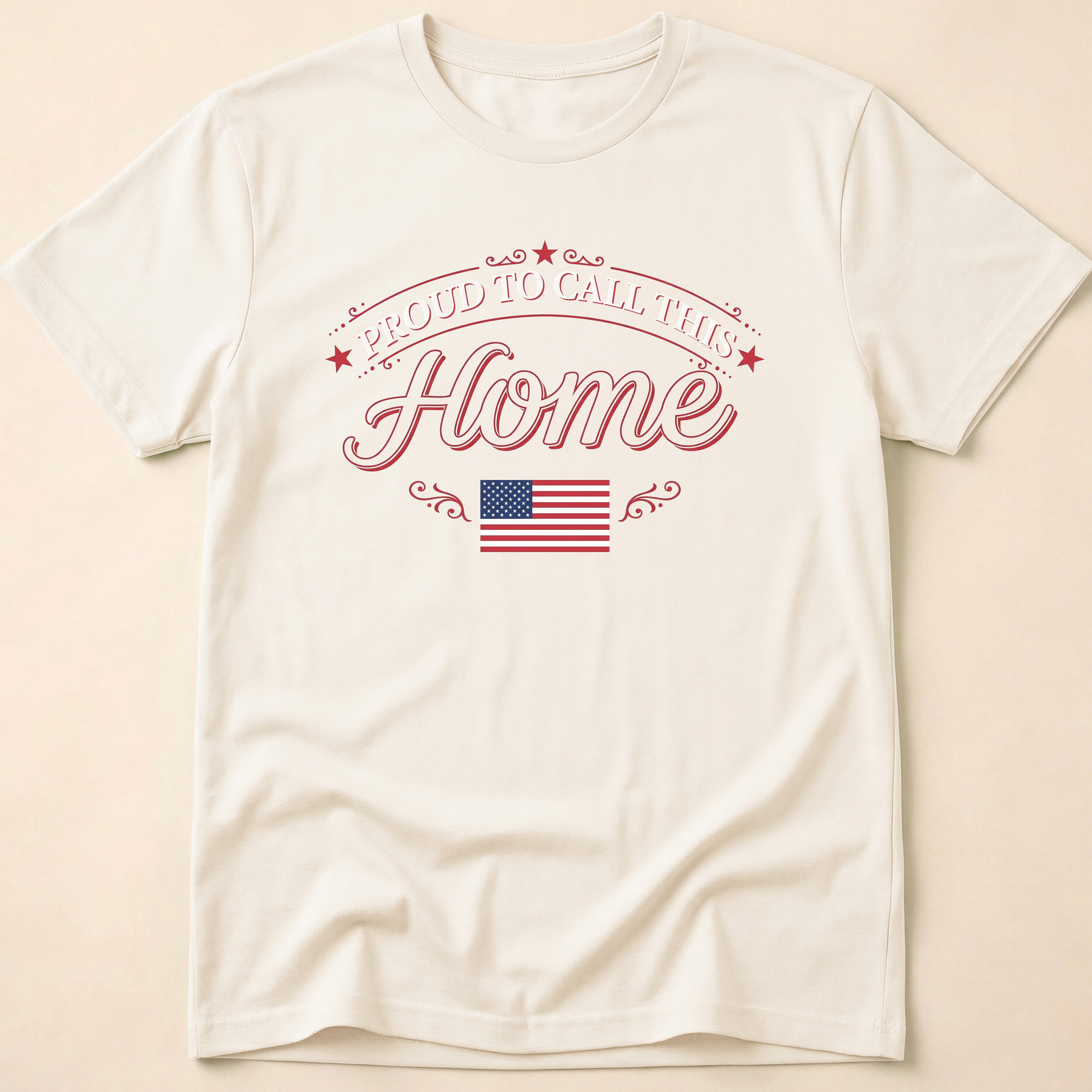Proud To Call This Home Flag T-Shirt