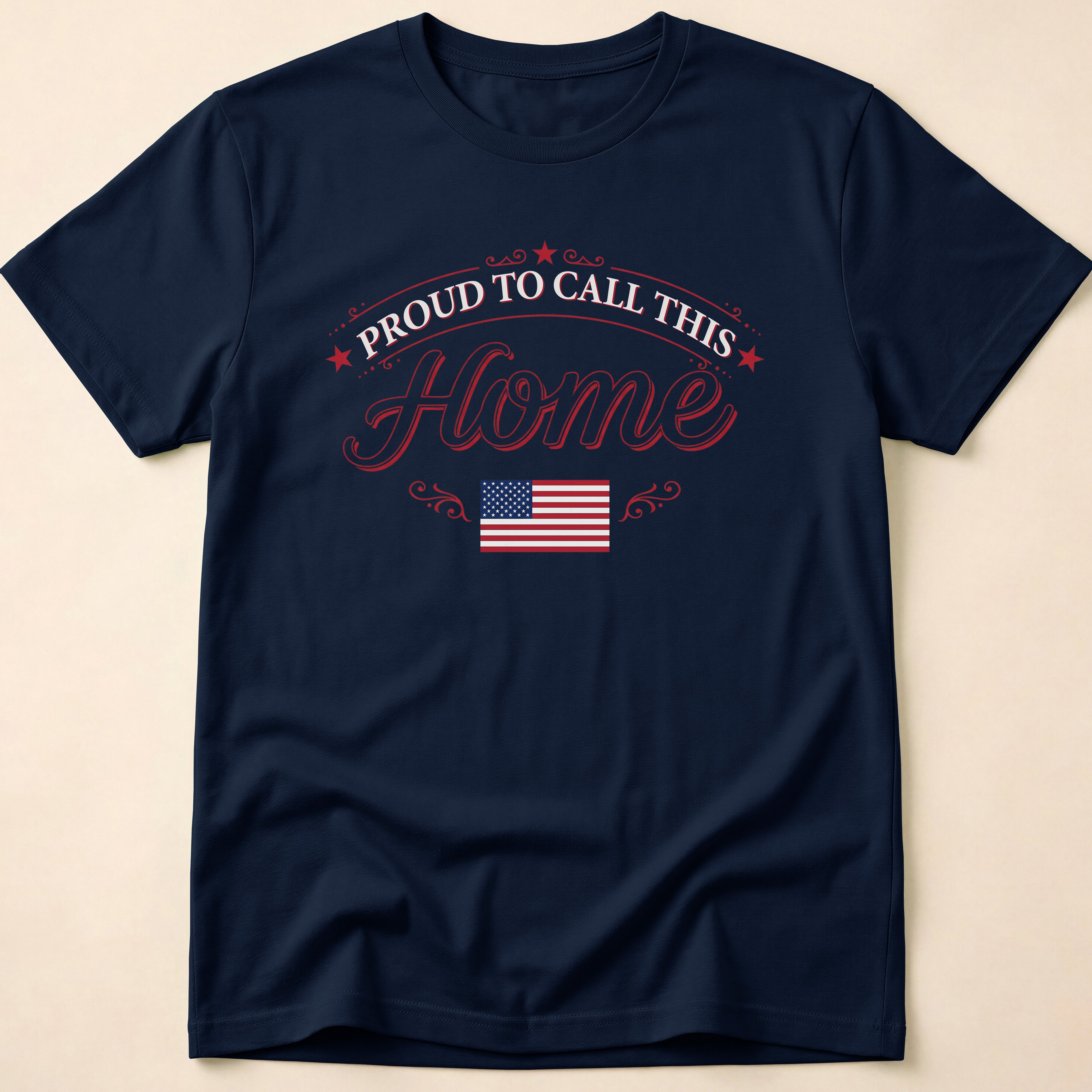 Proud To Call This Home Flag T-Shirt