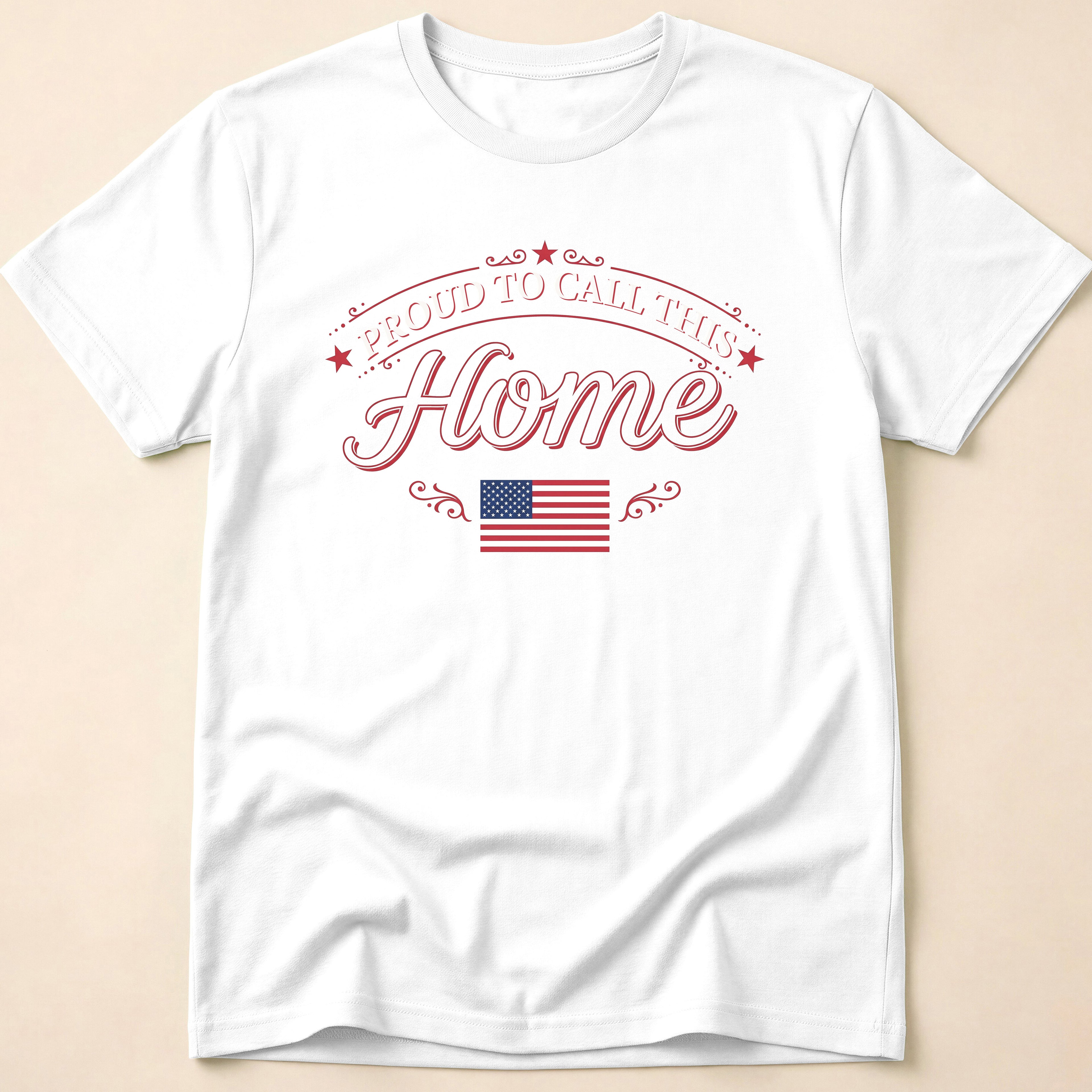 Proud To Call This Home Flag T-Shirt