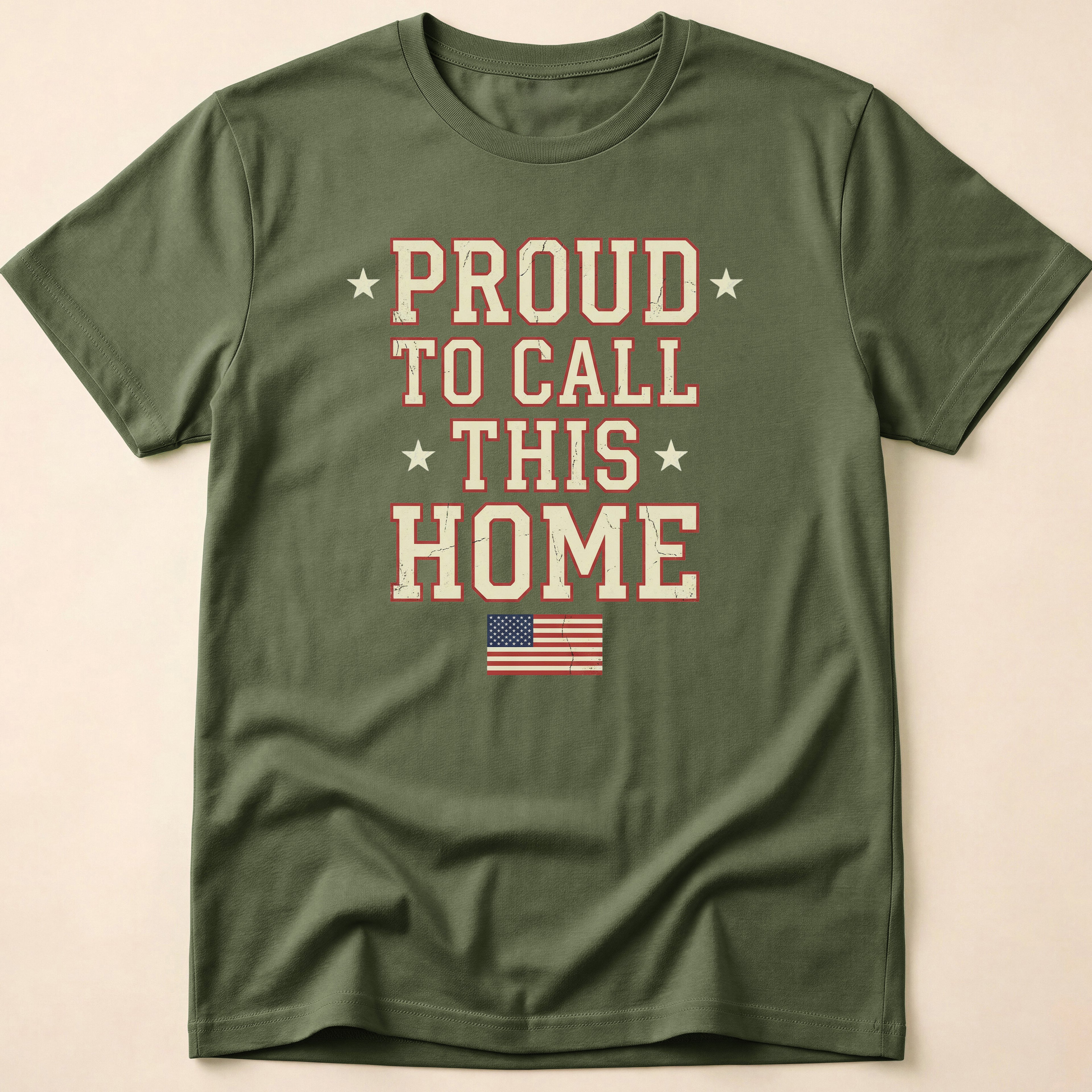 Vintage Collegiate Proud To Call This Home T-Shirt