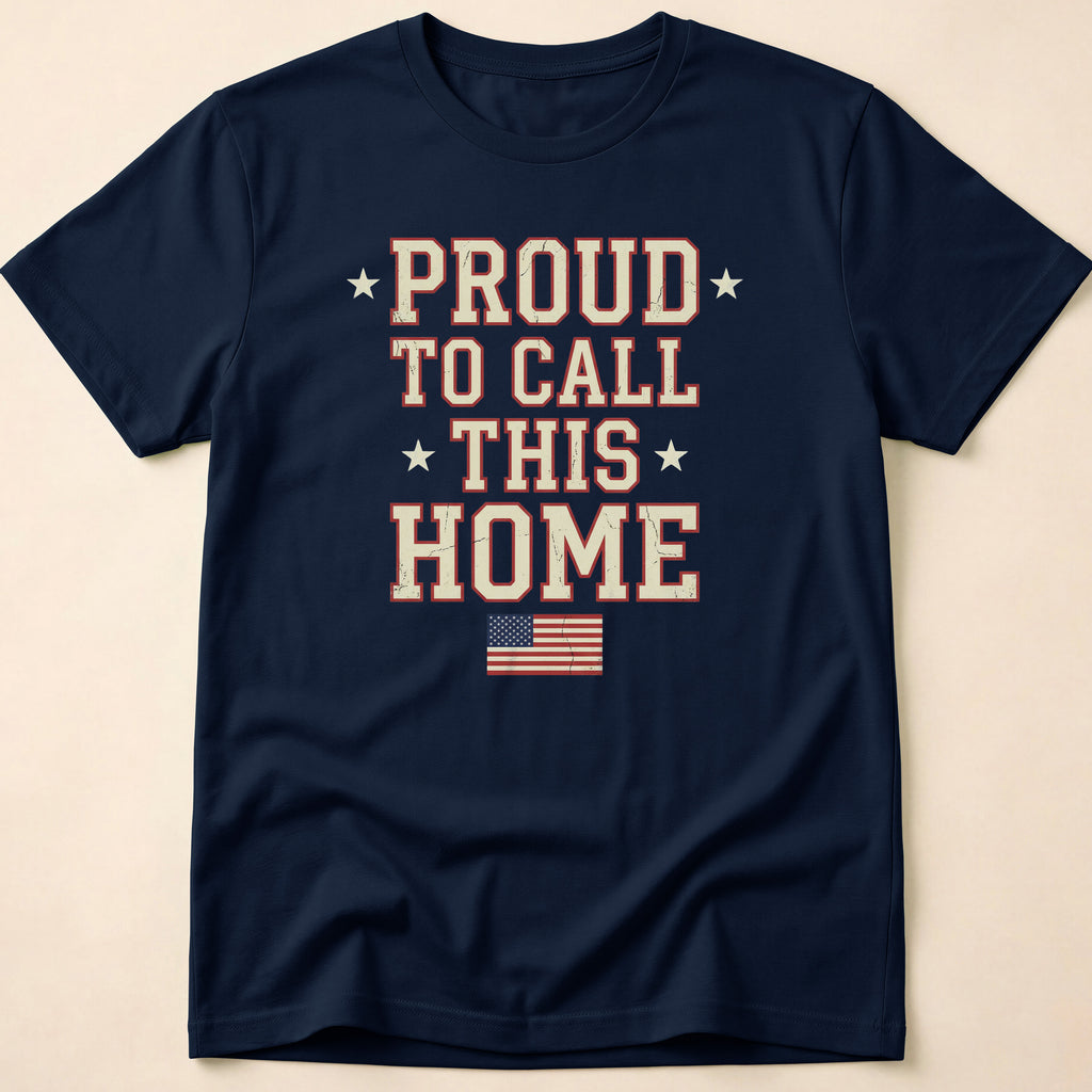 Vintage Collegiate Proud To Call This Home T-Shirt