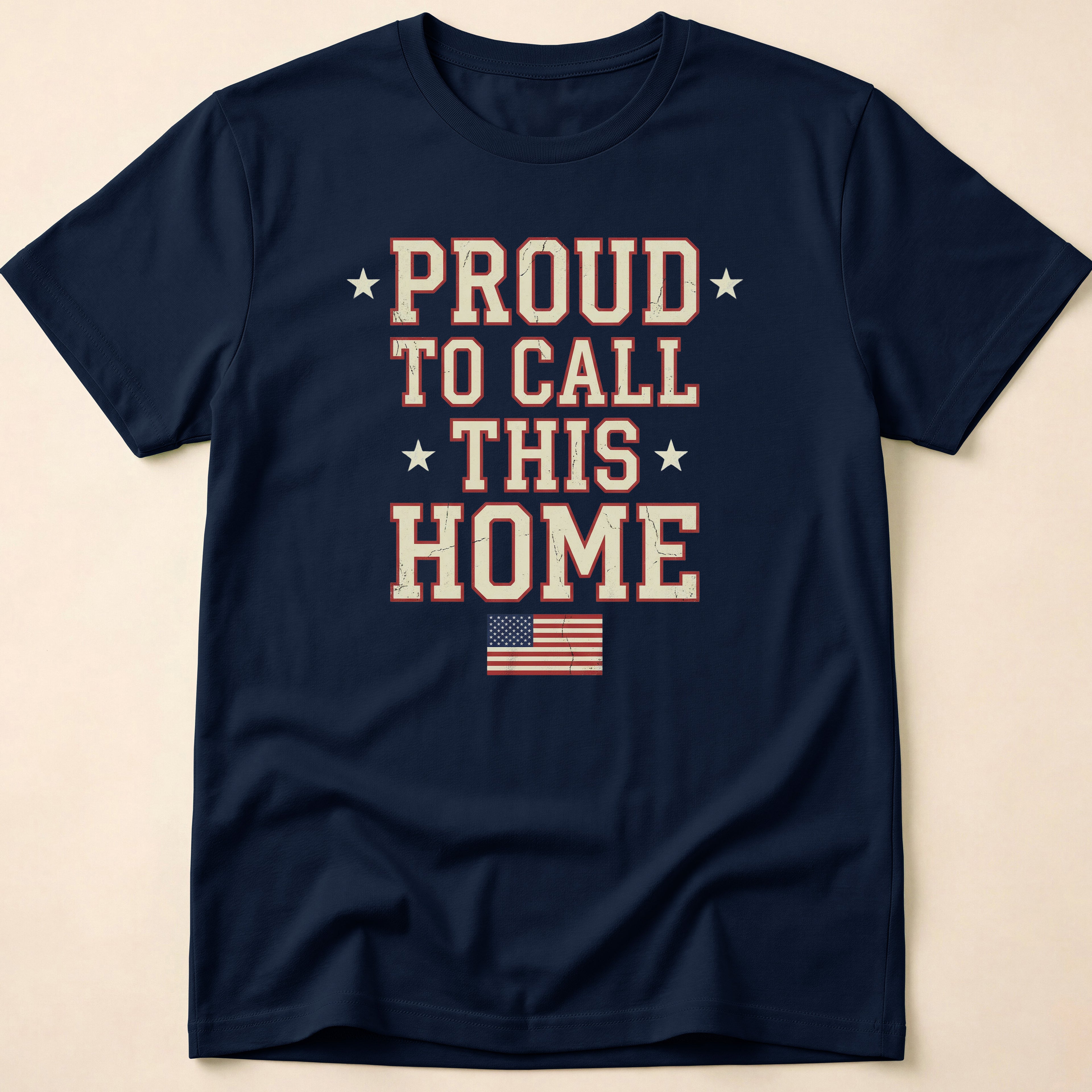 Vintage Collegiate Proud To Call This Home T-Shirt
