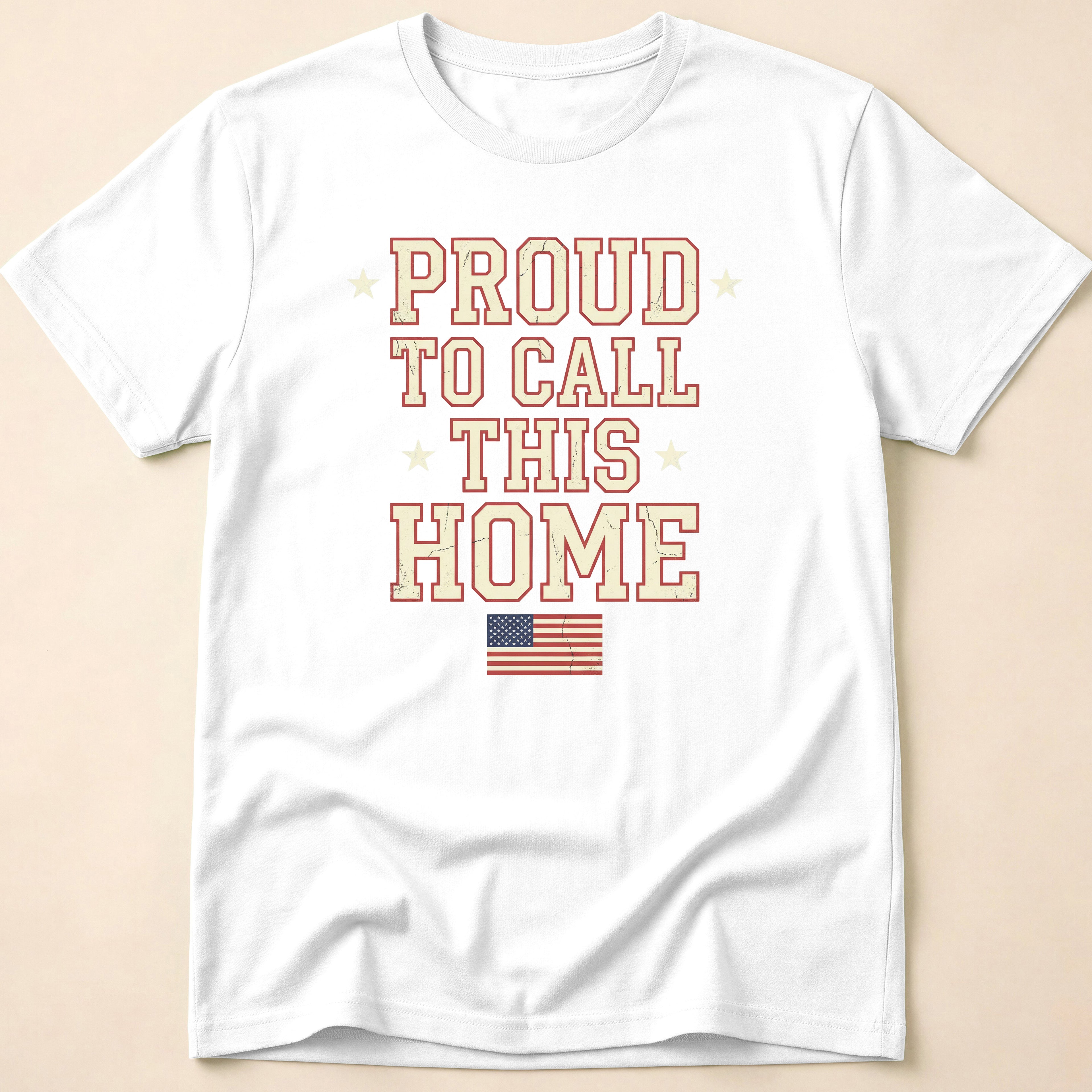 Vintage Collegiate Proud To Call This Home T-Shirt