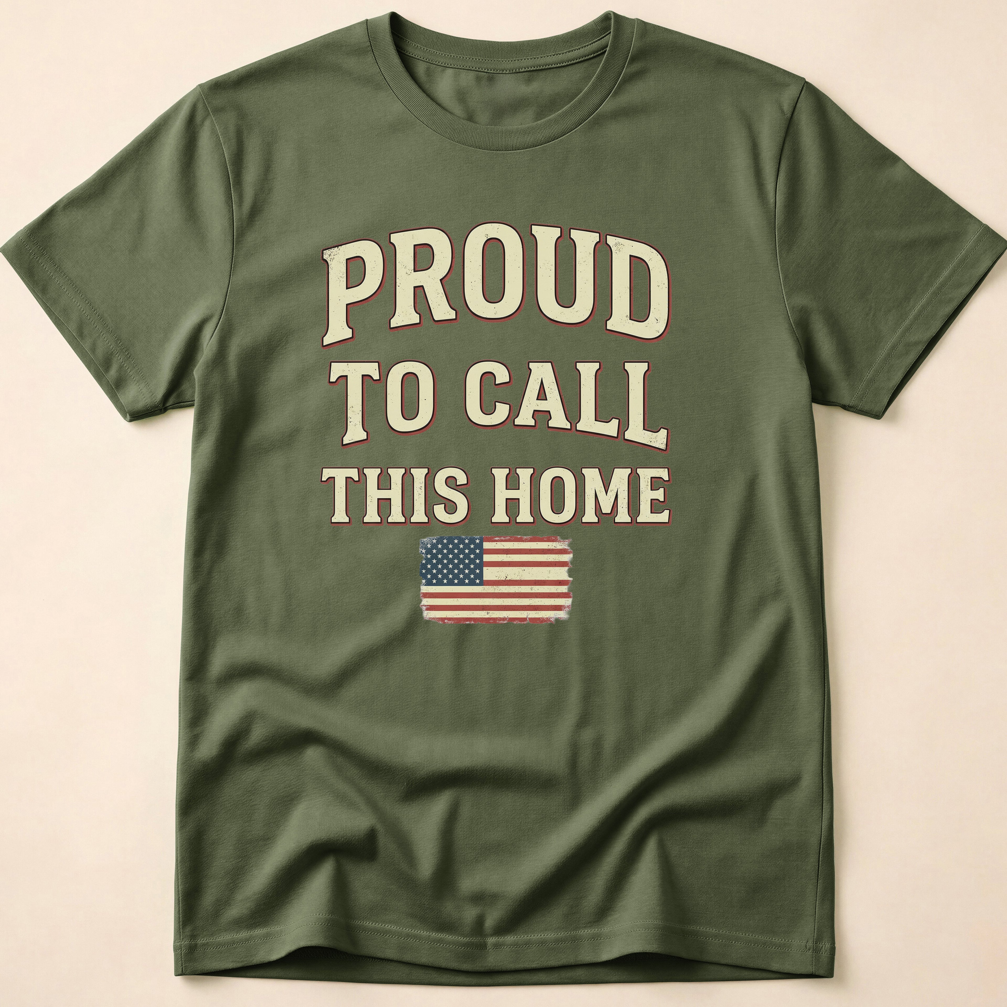 Vintage Distressed Proud To Call This Home T-Shirt