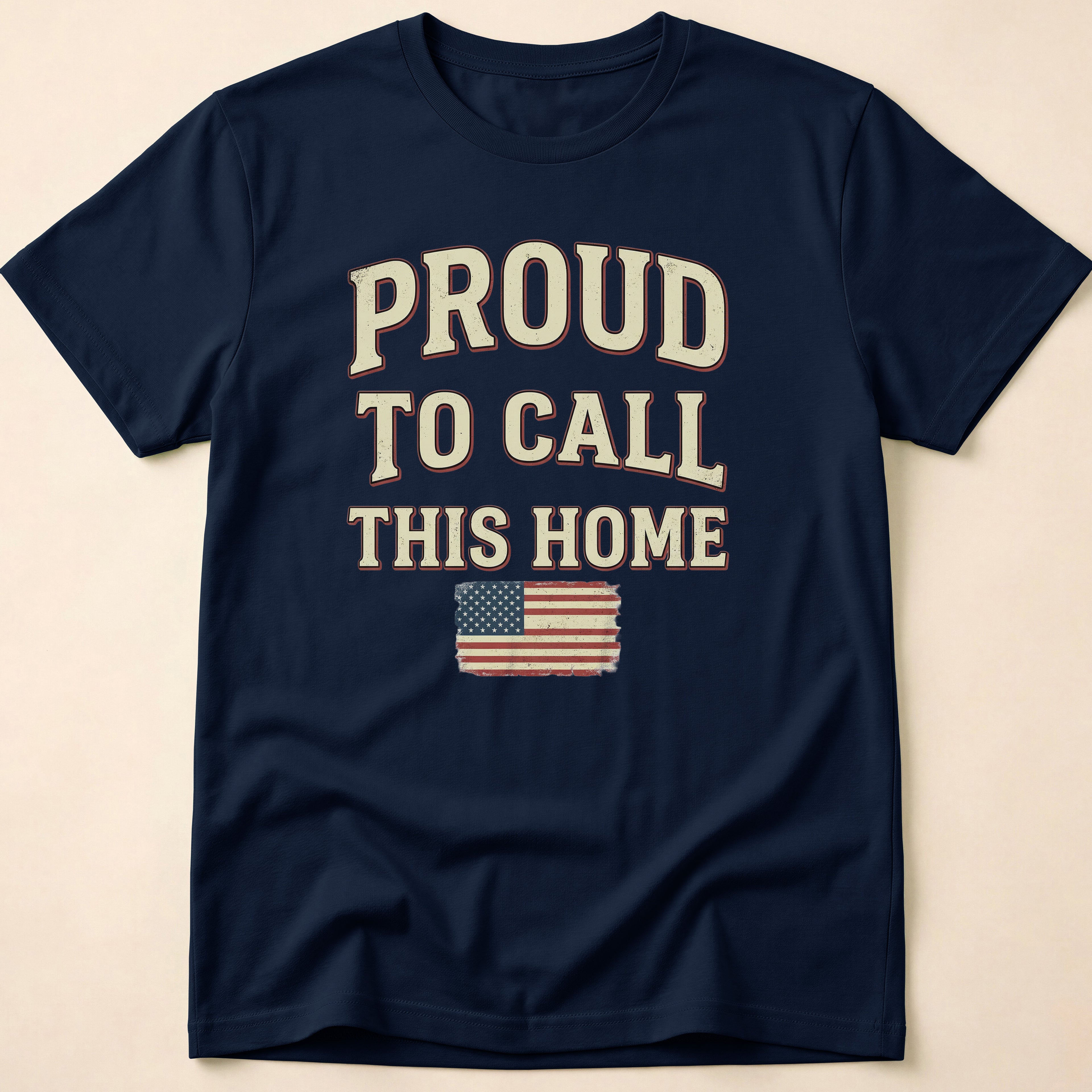 Vintage Distressed Proud To Call This Home T-Shirt