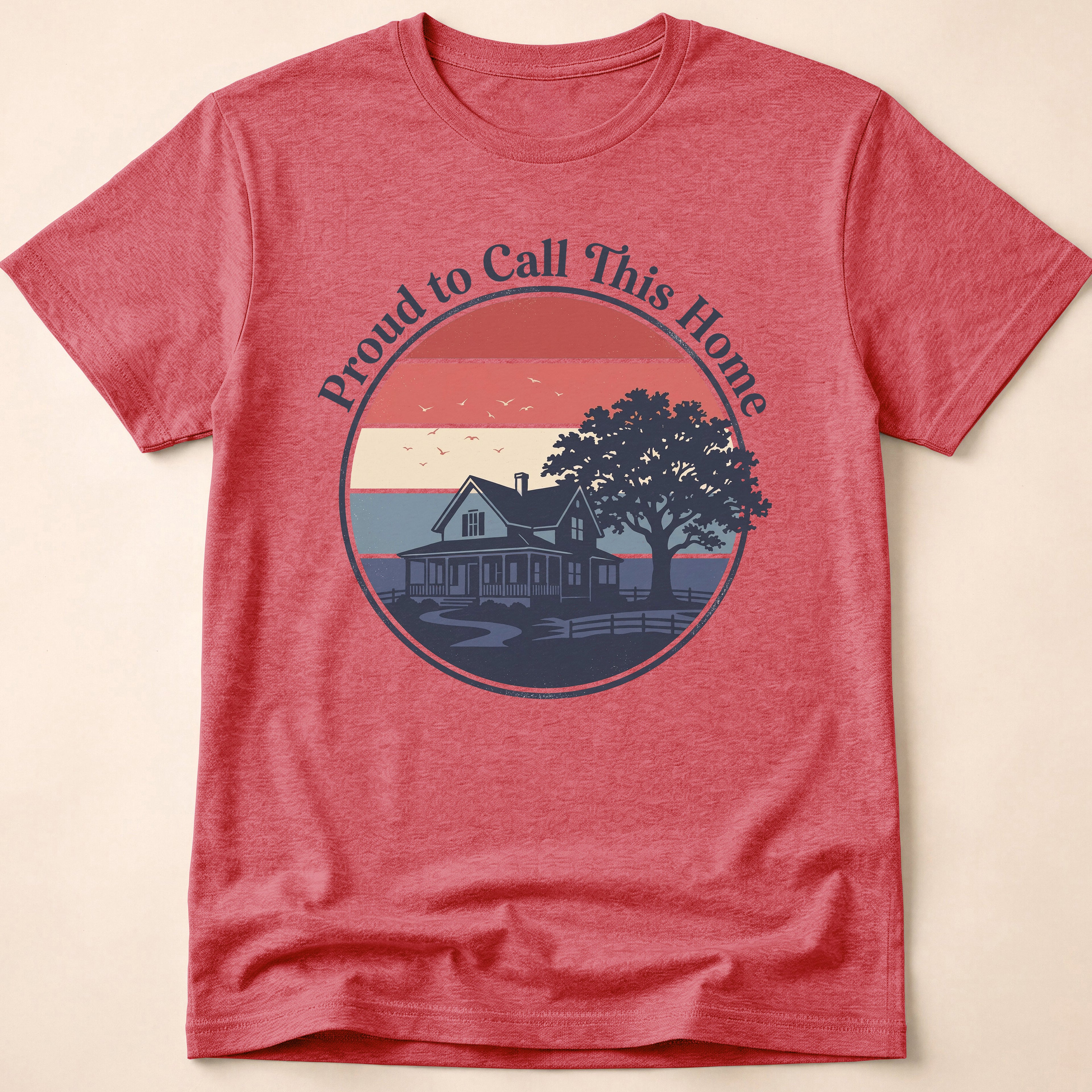 Proud To Call This Home Farmhouse Sunset T-Shirt