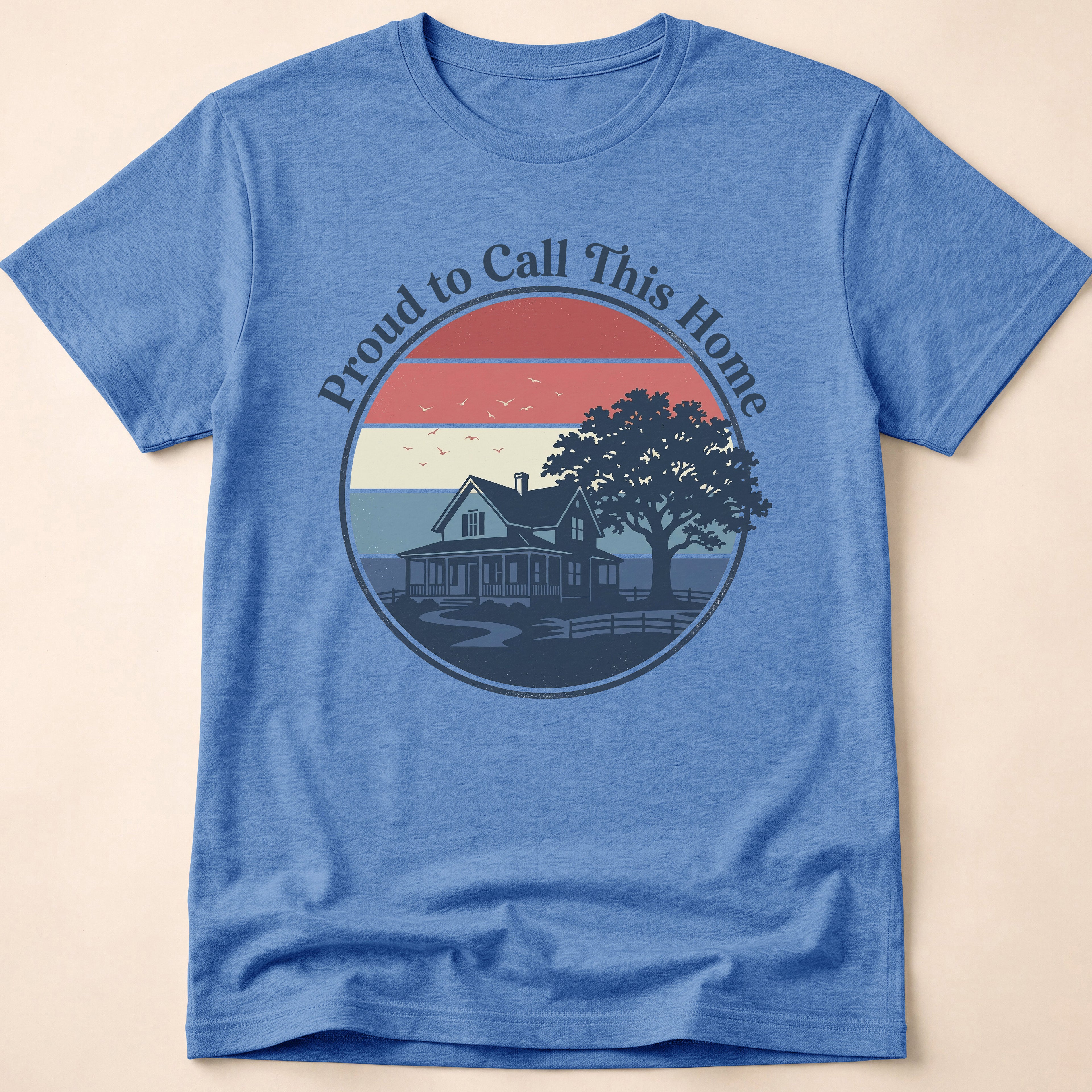 Proud To Call This Home Farmhouse Sunset T-Shirt