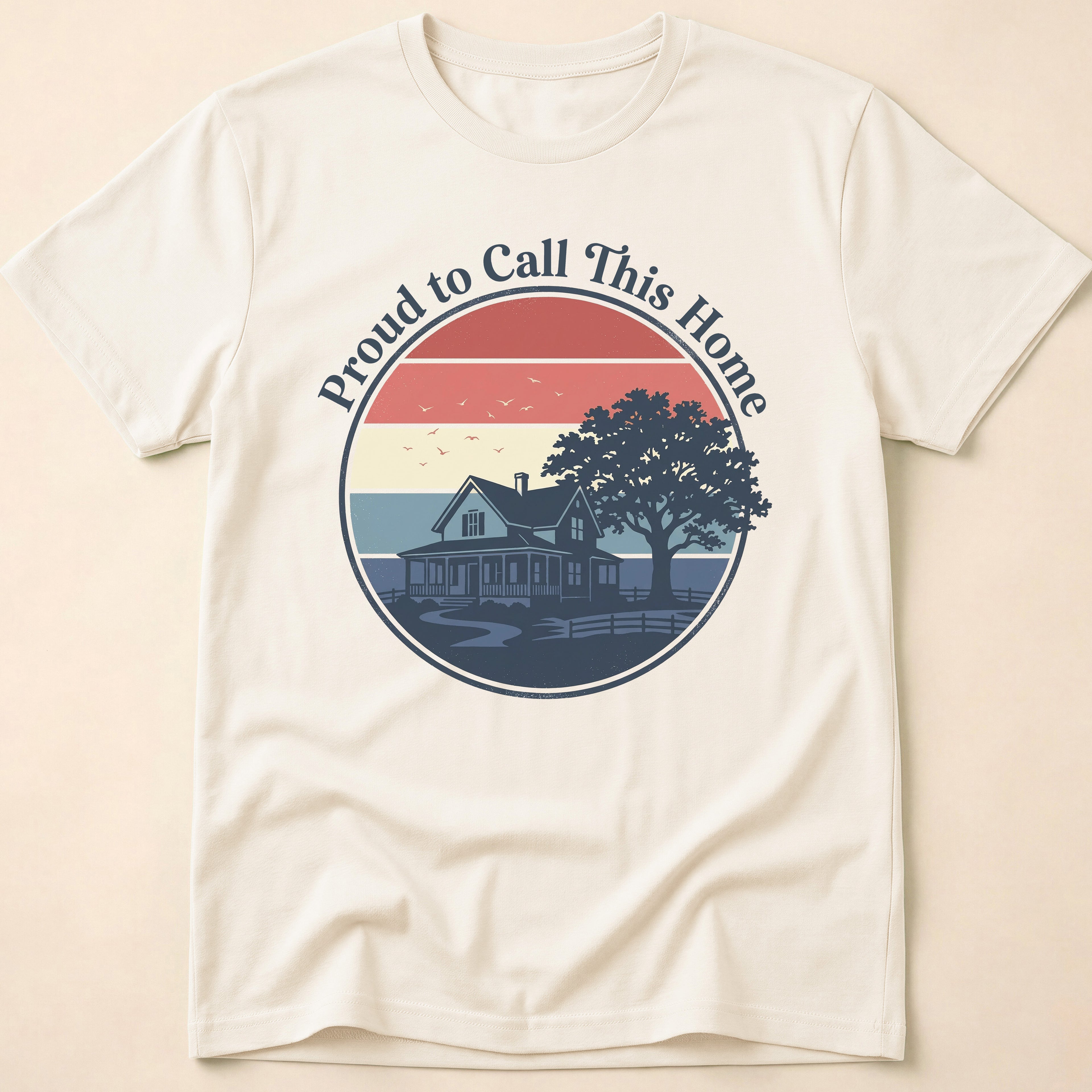 Proud To Call This Home Farmhouse Sunset T-Shirt