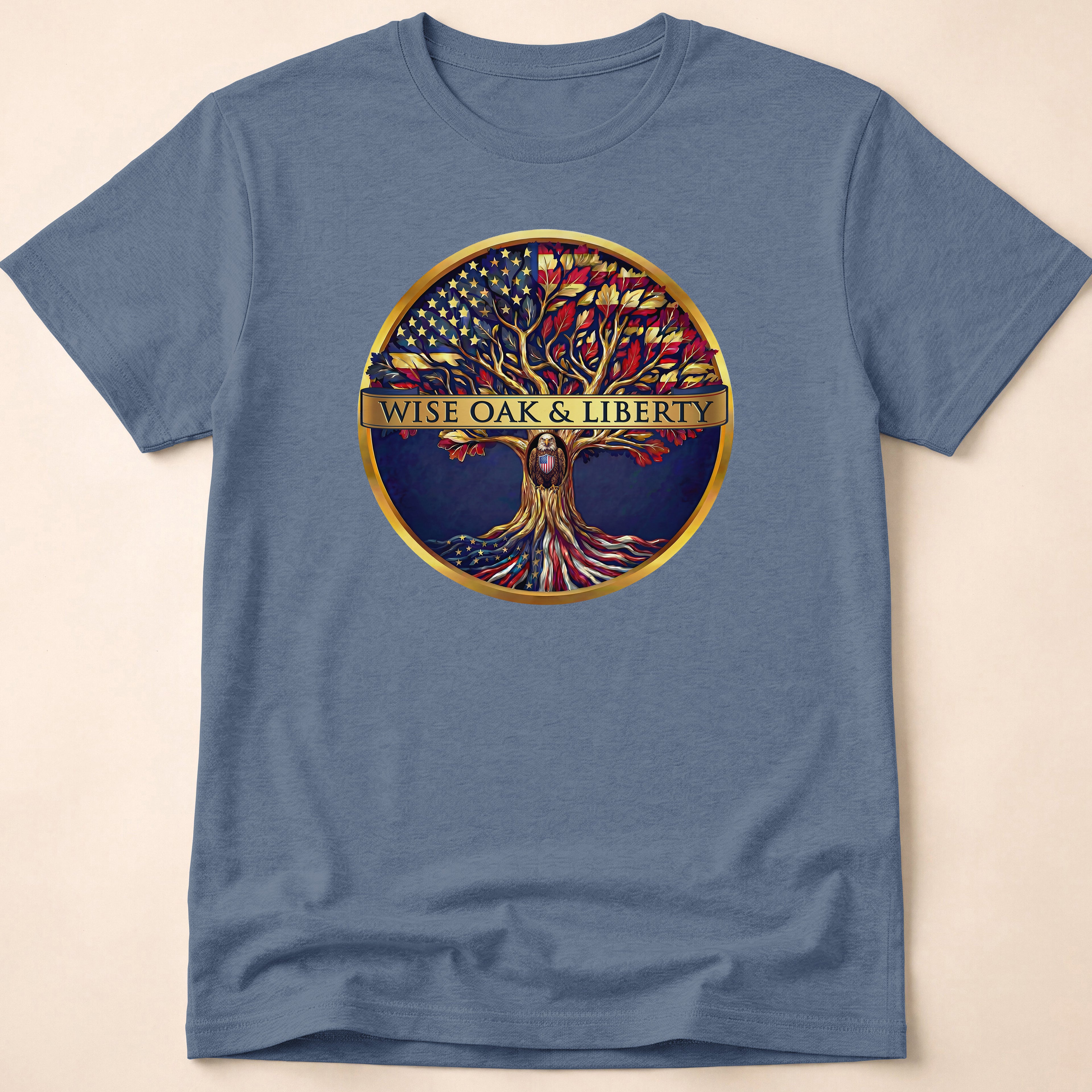 Wise Oak & Liberty Official Emblem Tree T-Shirt