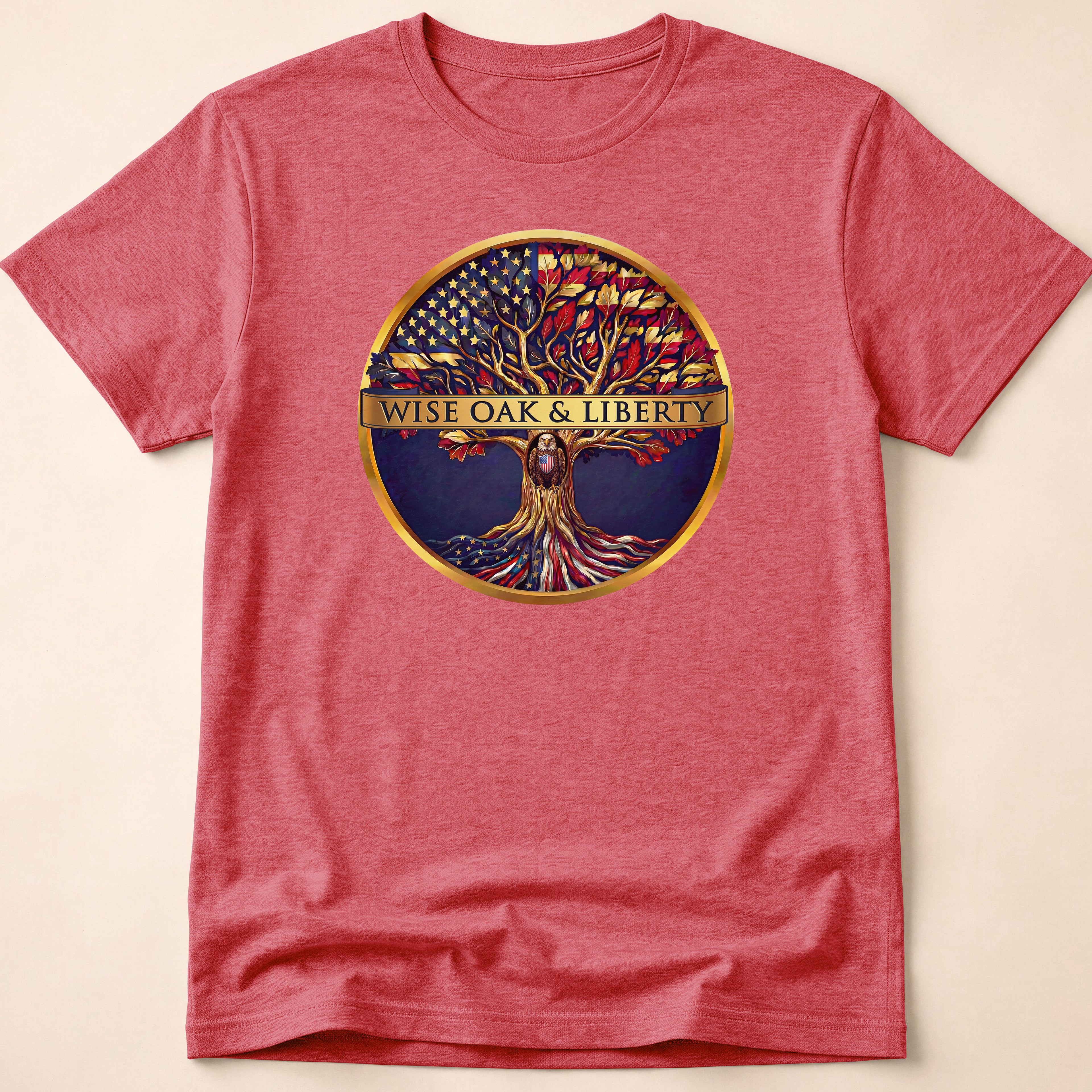 Wise Oak & Liberty Official Emblem Tree T-Shirt