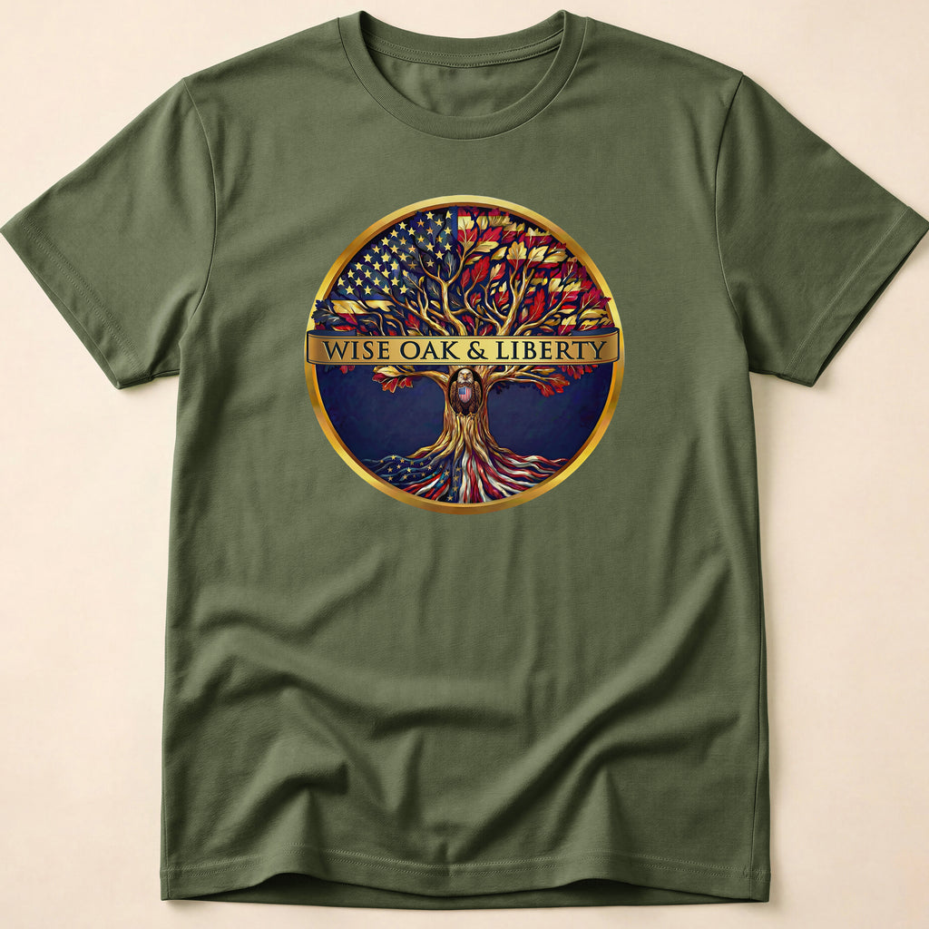 Wise Oak & Liberty Official Emblem Tree T-Shirt