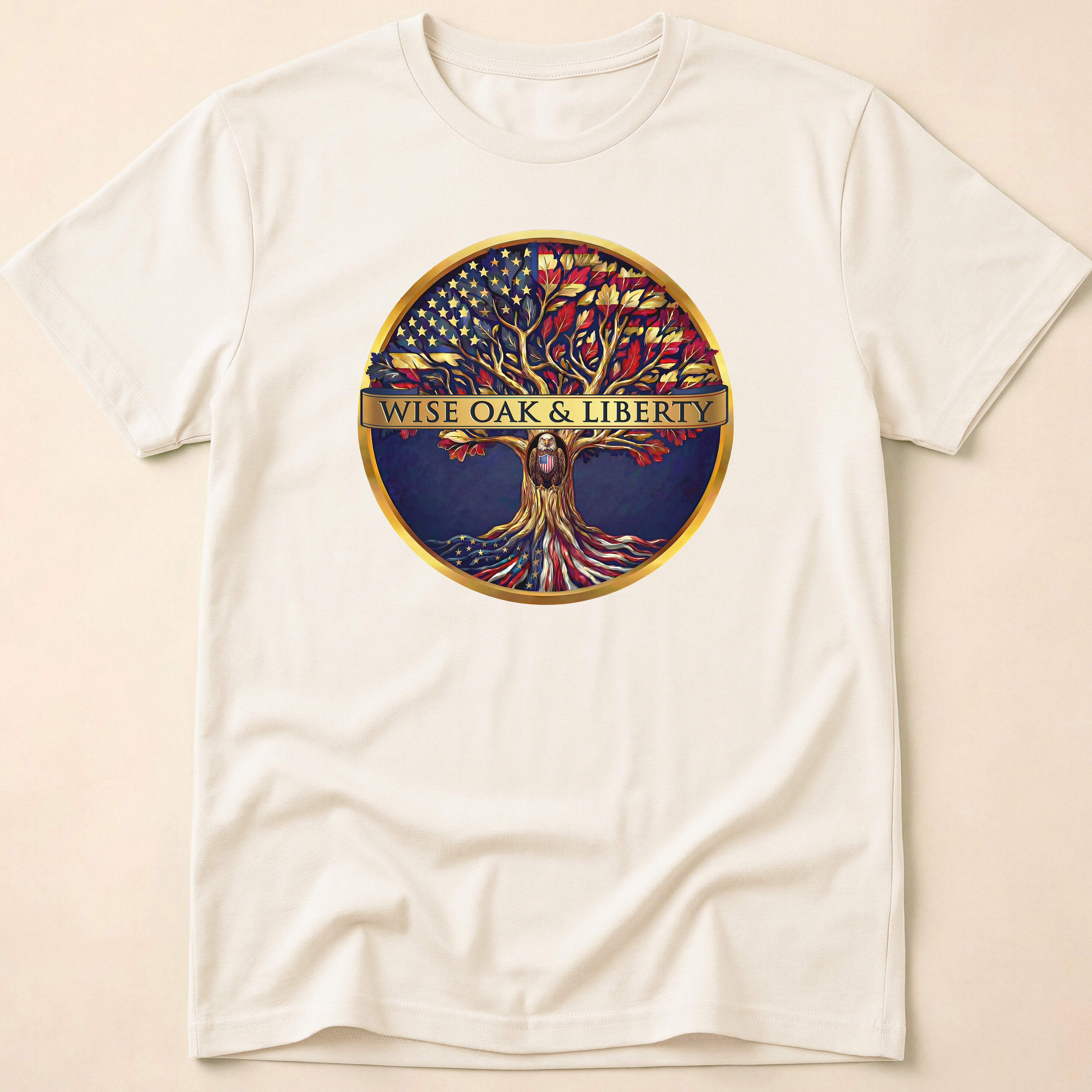 Wise Oak & Liberty Official Emblem Tree T-Shirt