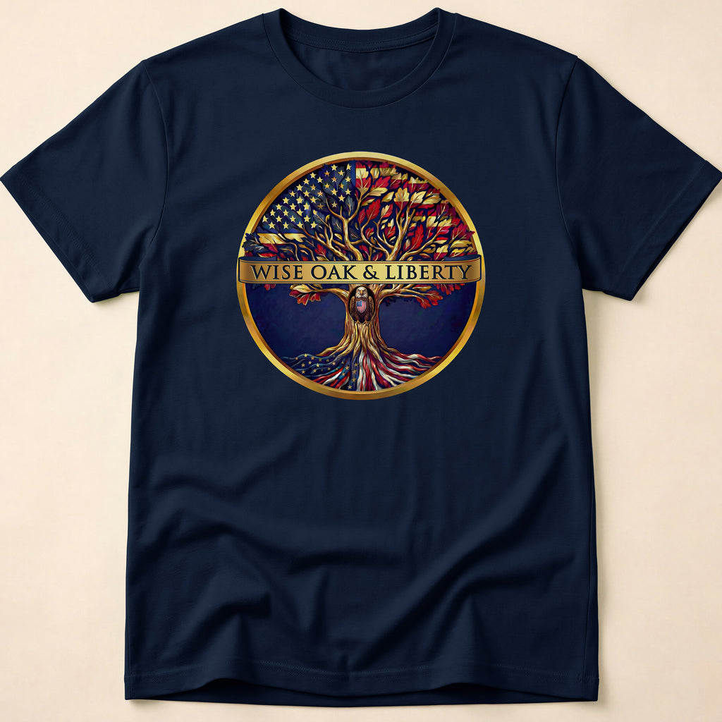 Wise Oak & Liberty Official Emblem Tree T-Shirt