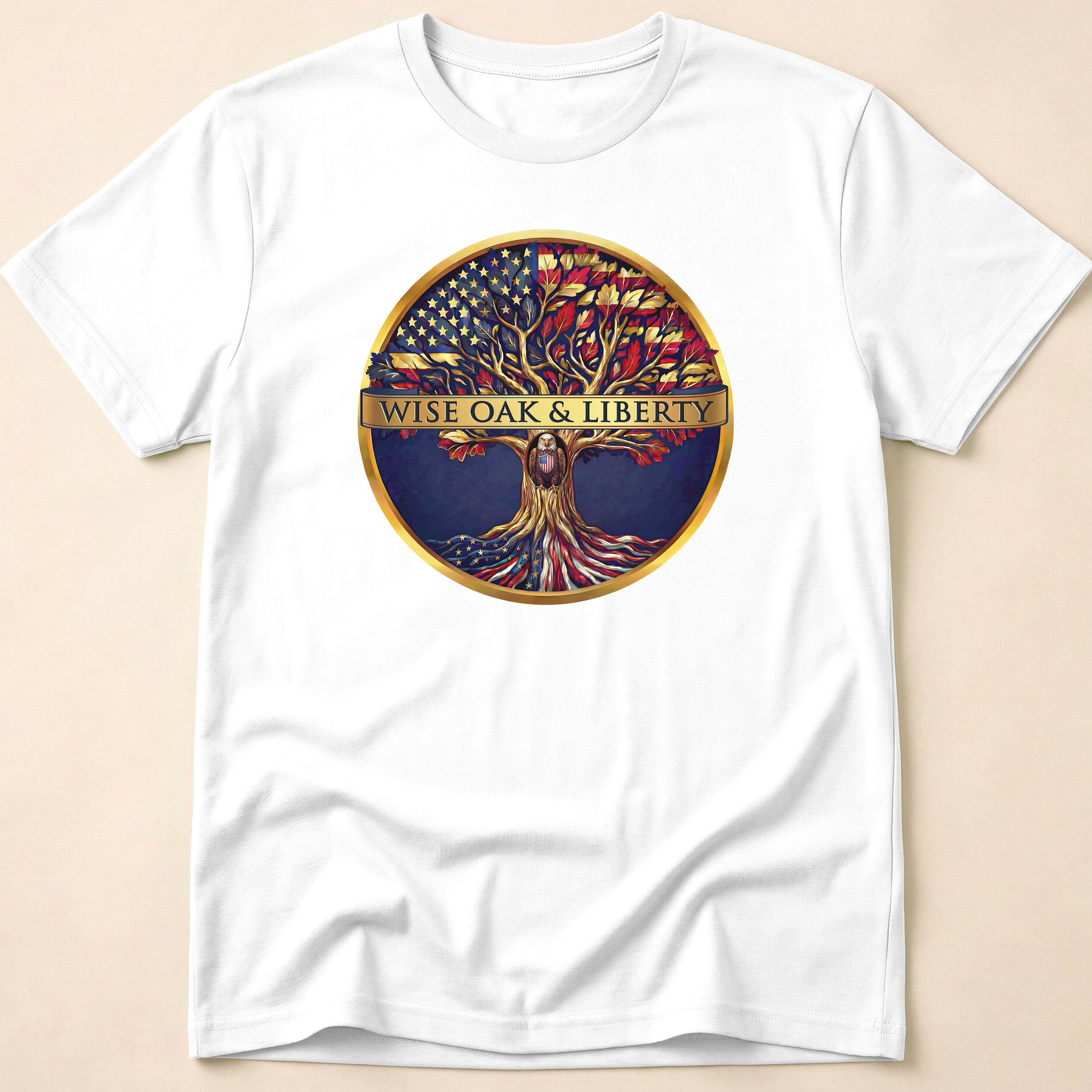 Wise Oak & Liberty Official Emblem Tree T-Shirt