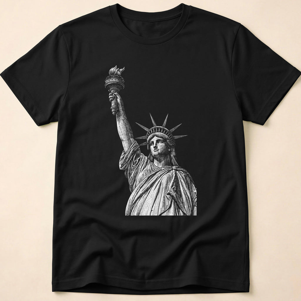 Vintage Engraved Statue Of Liberty T-Shirt