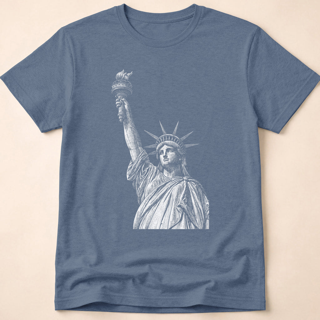 Vintage Engraved Statue Of Liberty T-Shirt
