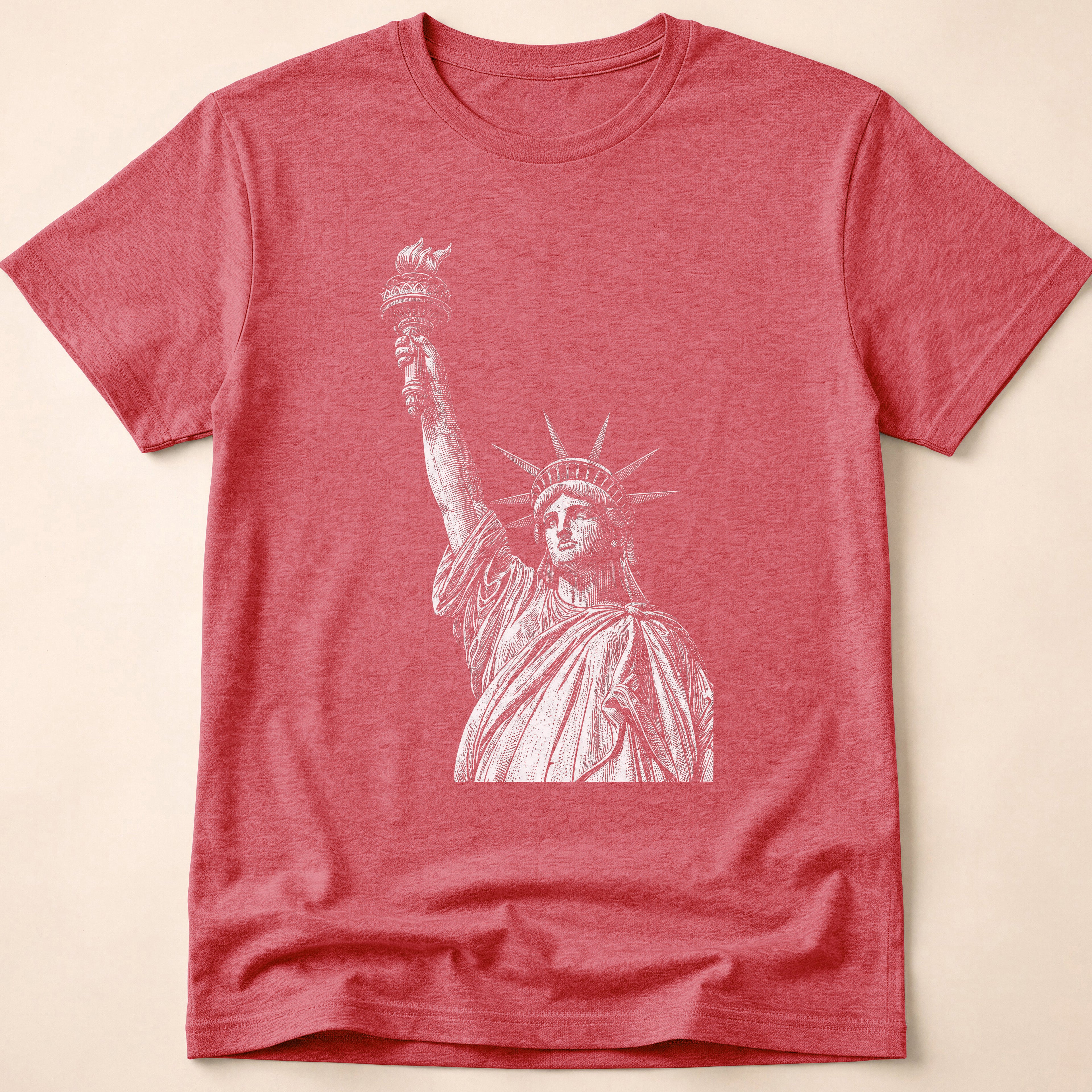 Vintage Engraved Statue Of Liberty T-Shirt
