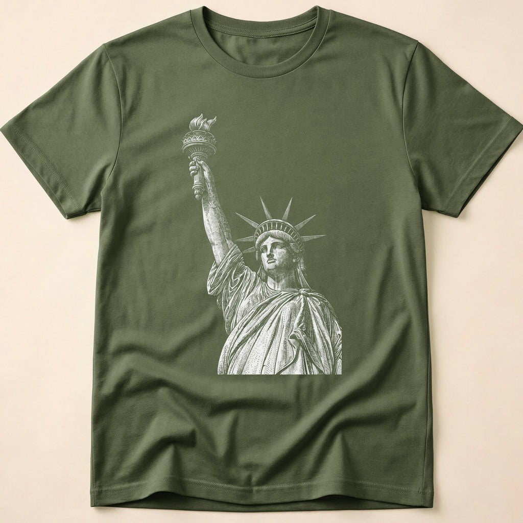 Vintage Engraved Statue Of Liberty T-Shirt