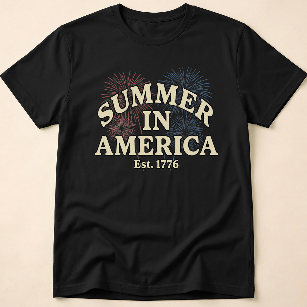 Vintage Summer In America Fireworks T-Shirt