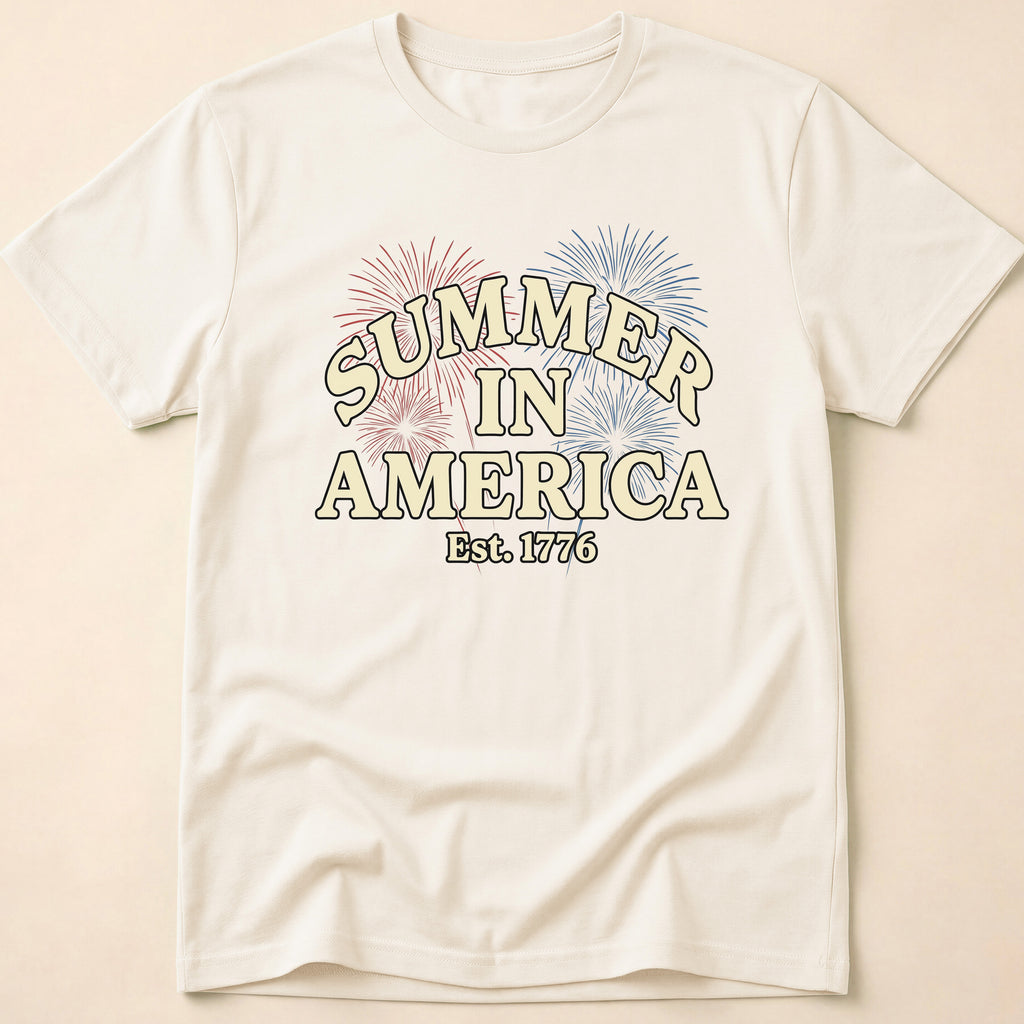 Vintage Summer In America Fireworks T-Shirt