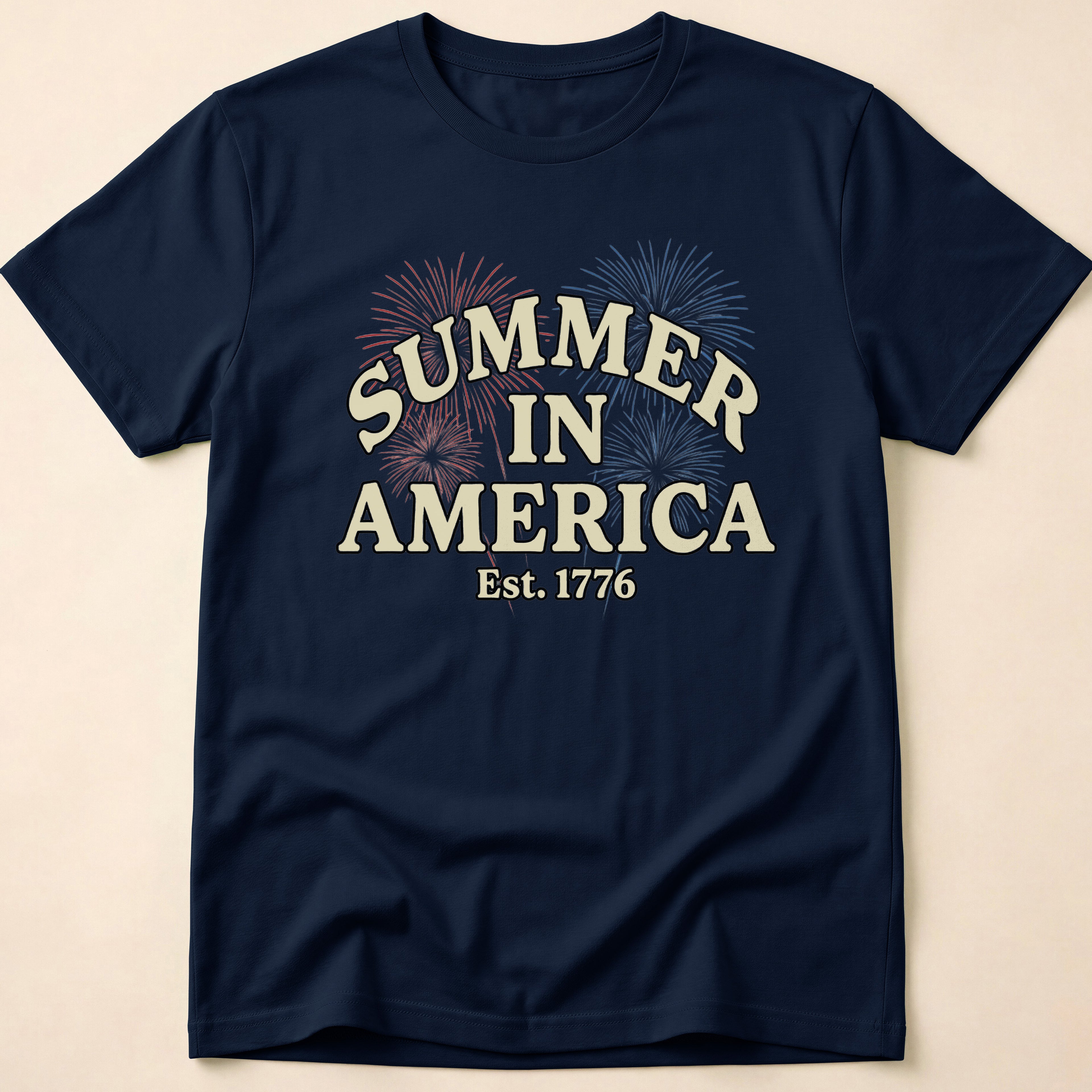 Vintage Summer In America Fireworks T-Shirt